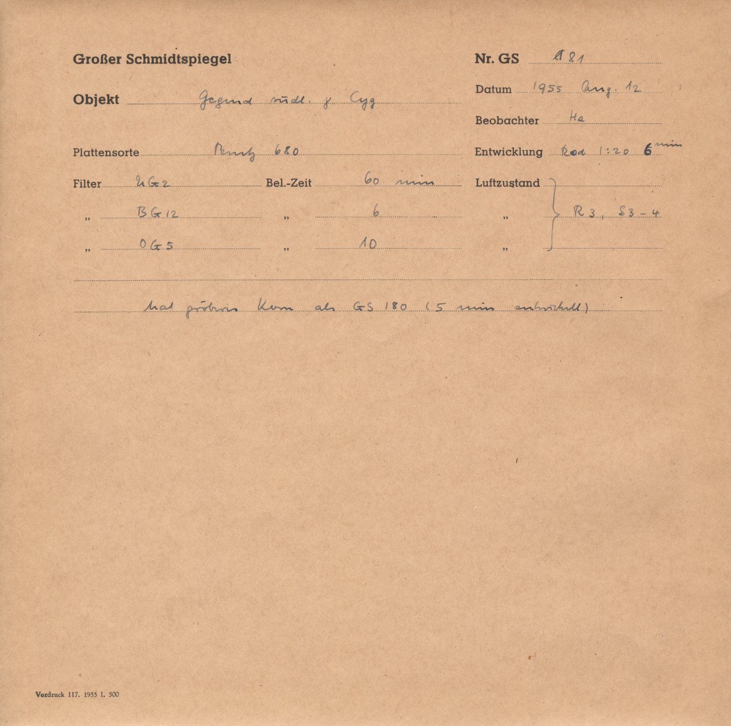 Plattenhuelle GS00181