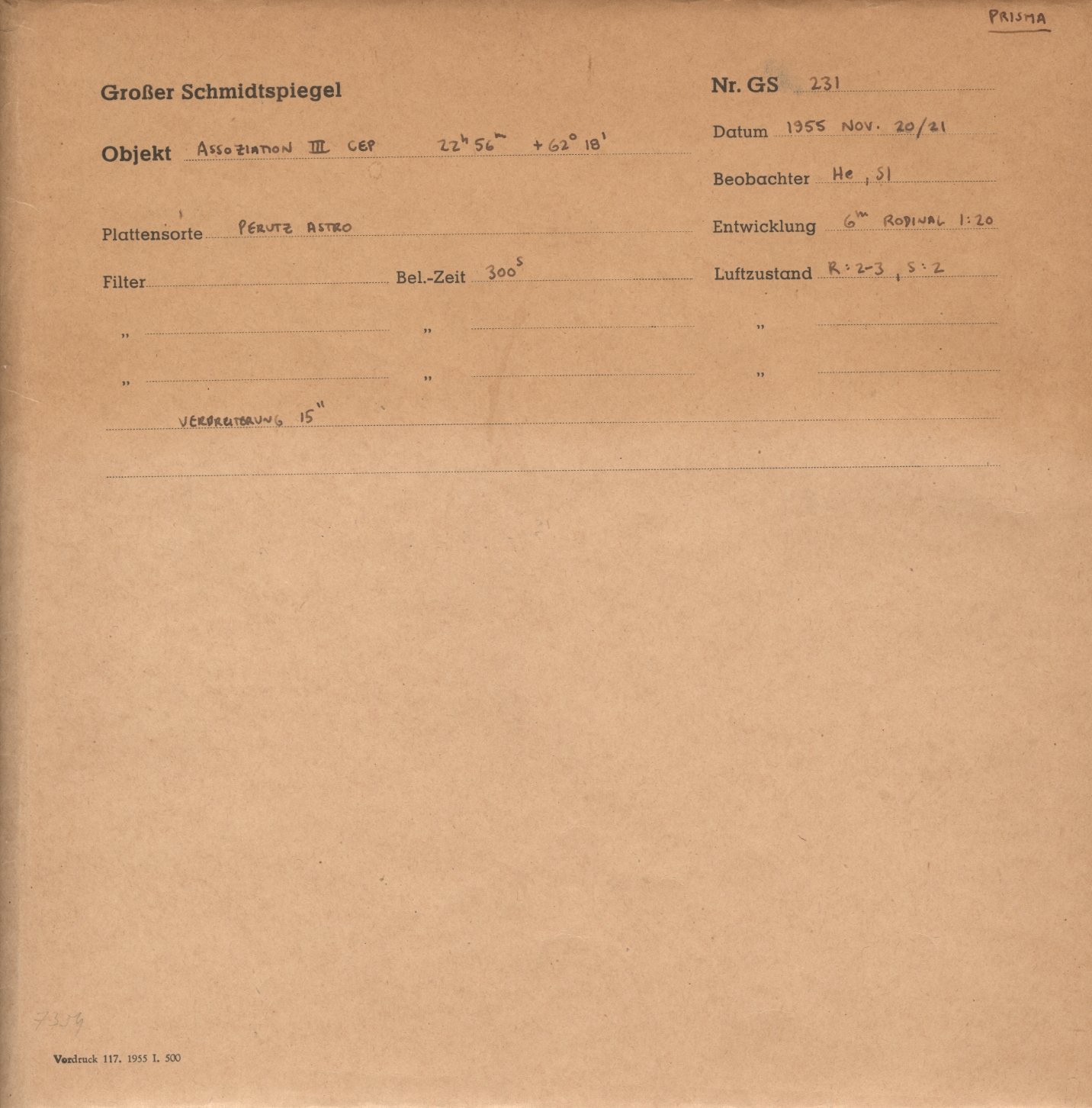 Plattenhuelle GS00231