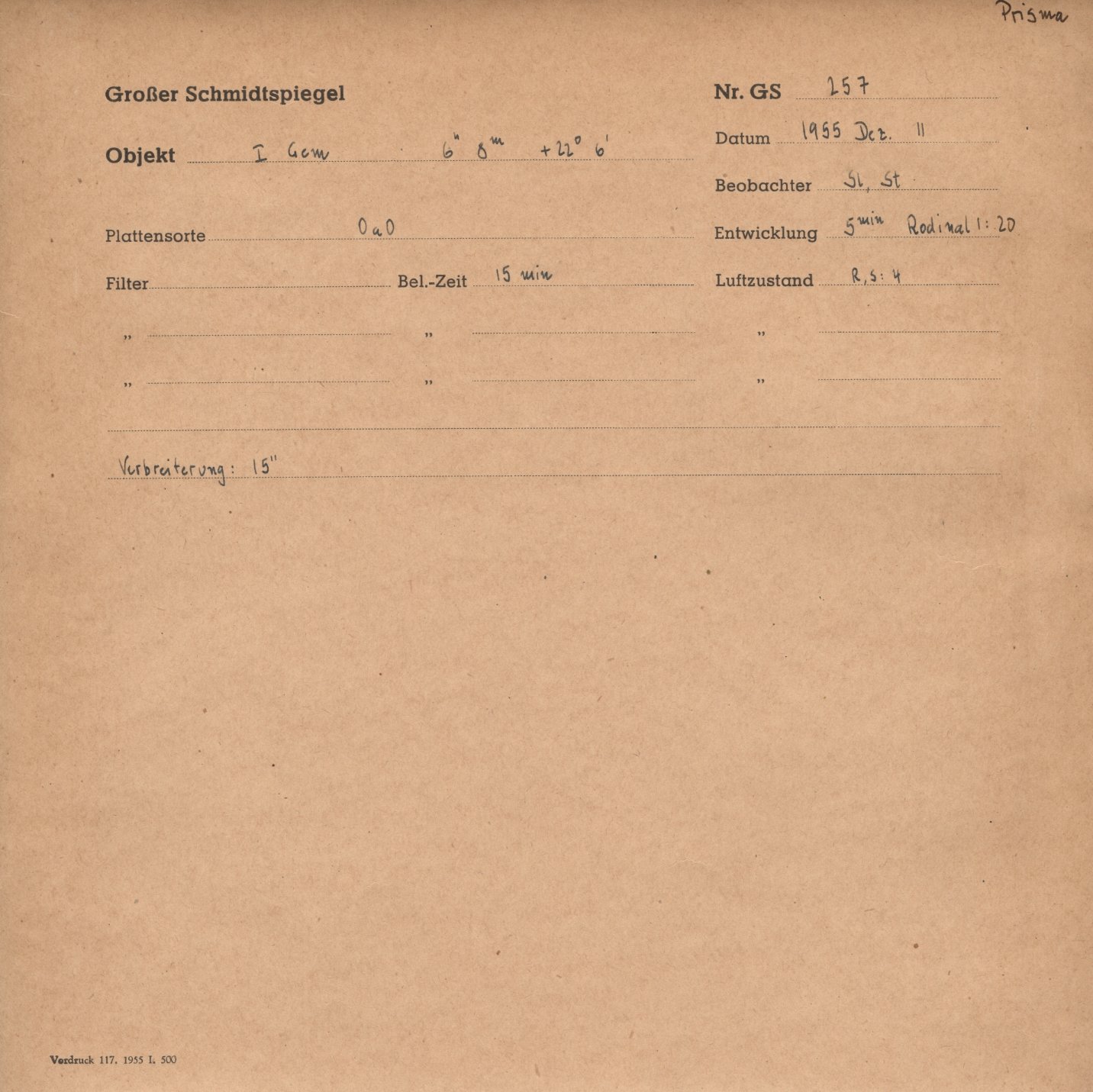 Plattenhuelle GS00257