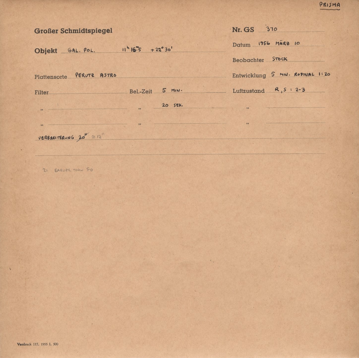 Plattenhuelle GS00370