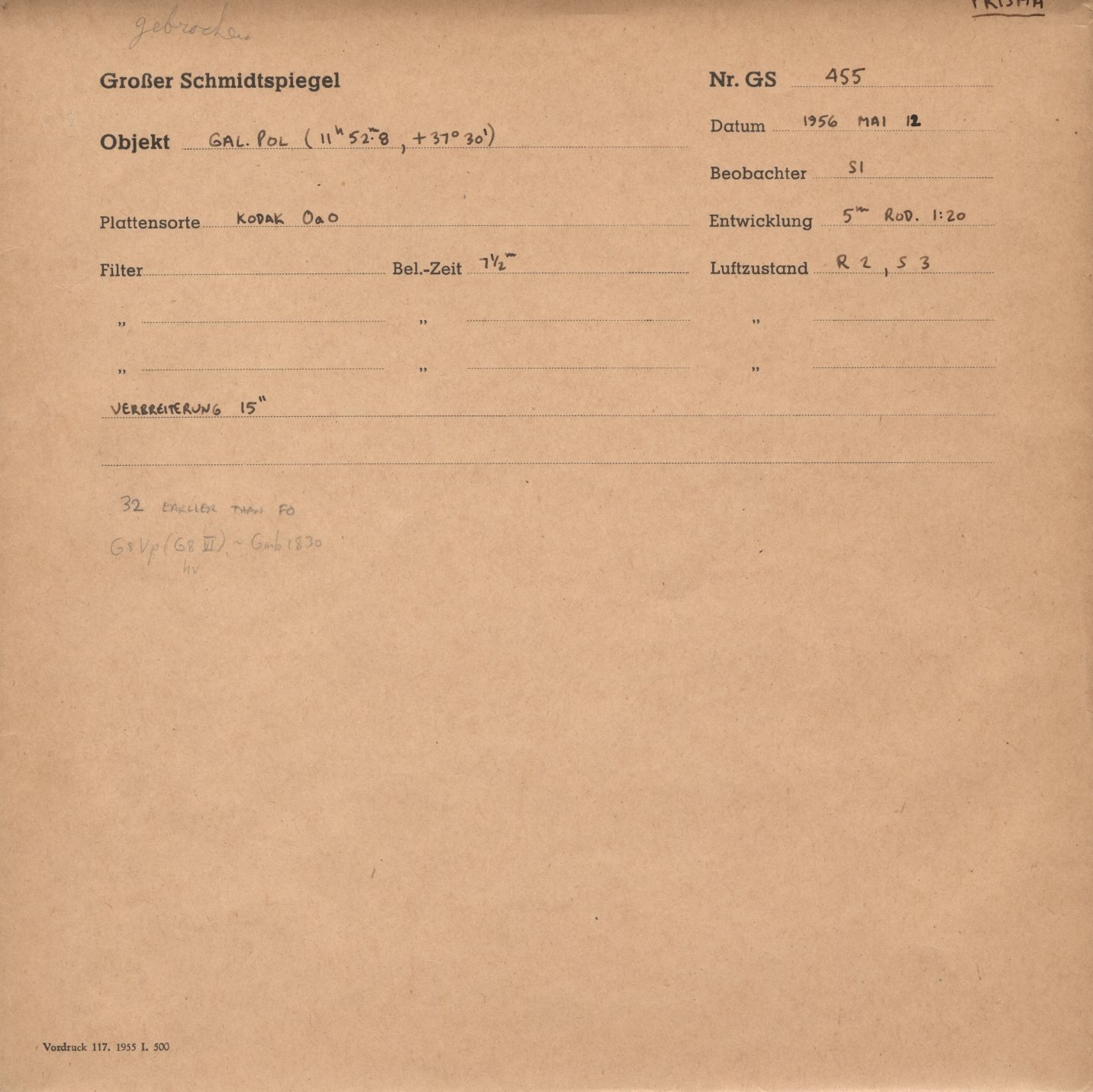 Plattenhuelle GS00455