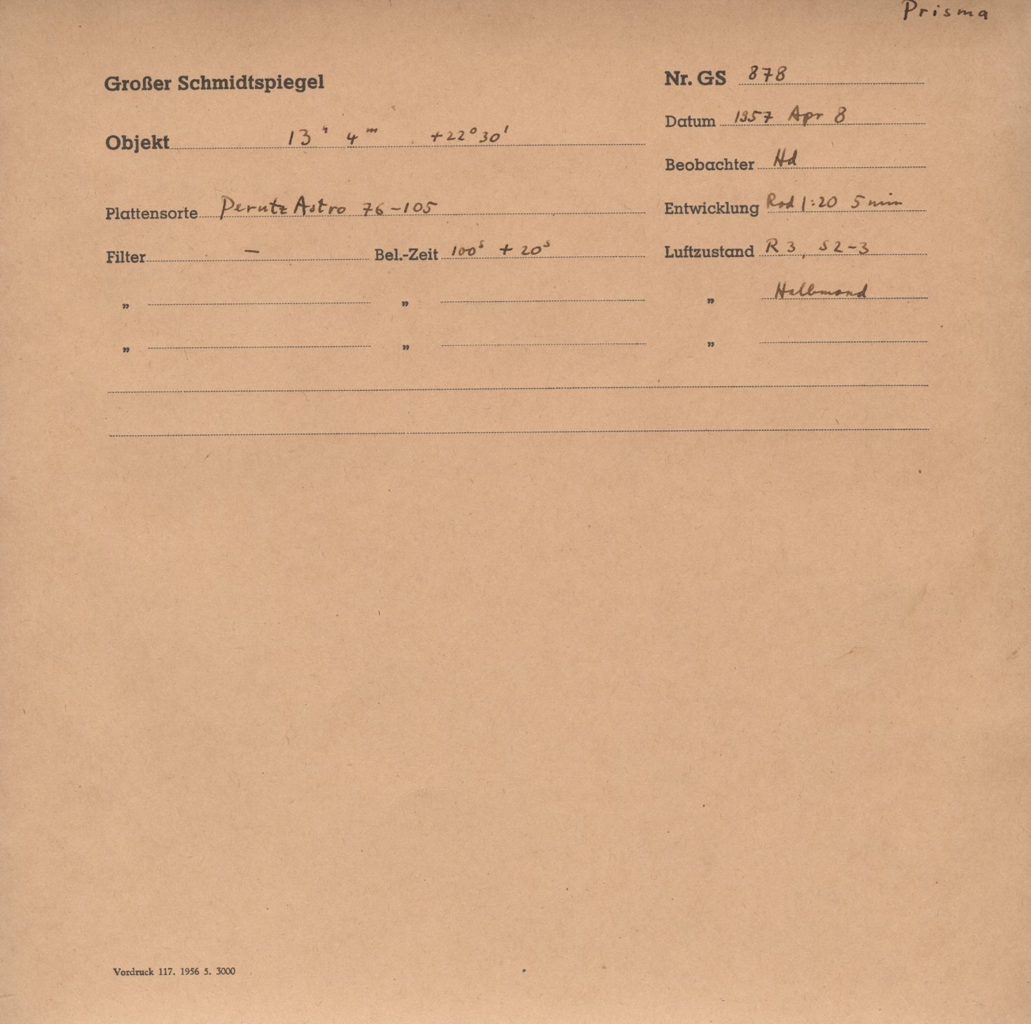 Plattenhuelle GS00878