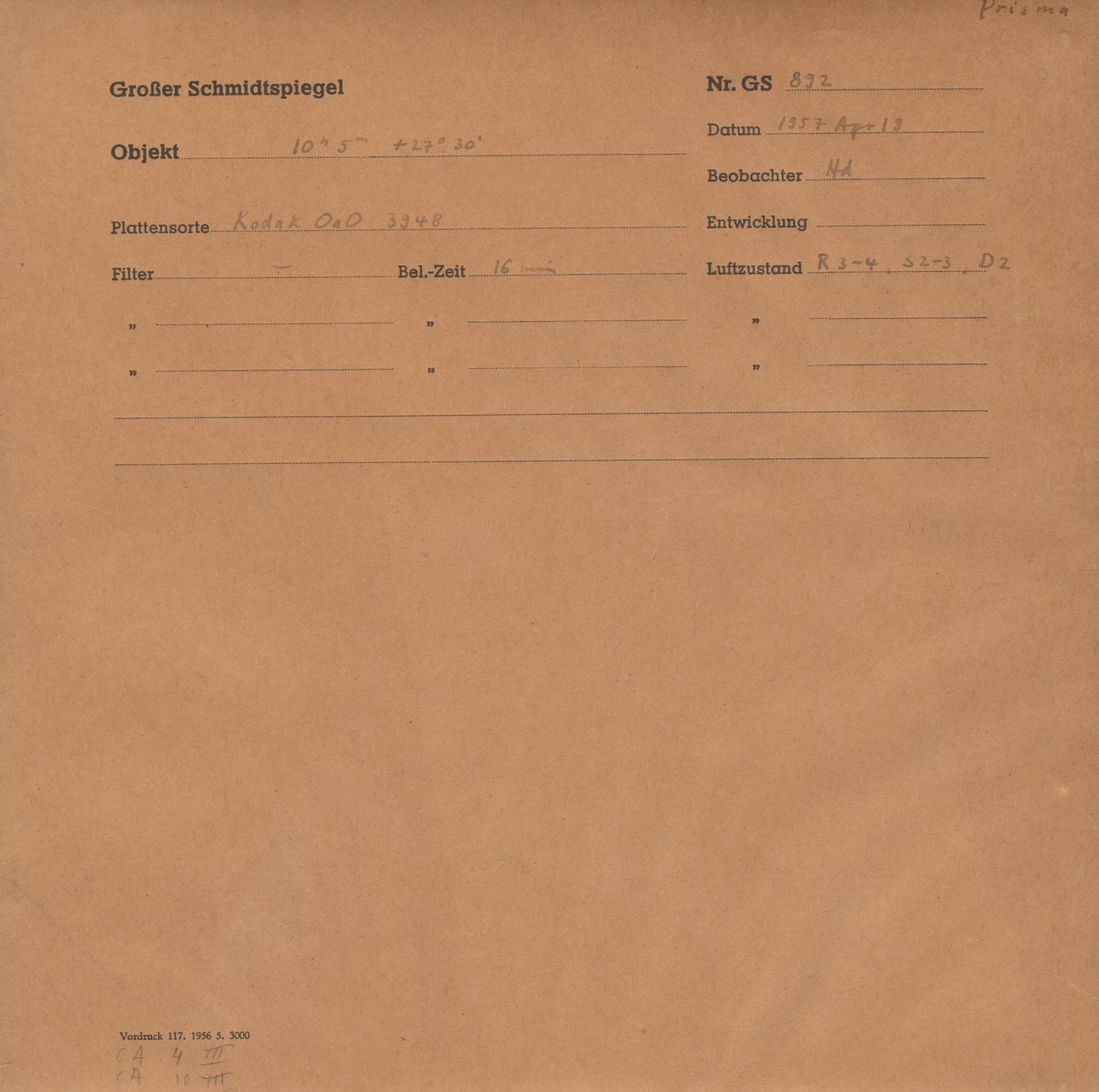 Plattenhuelle GS00892