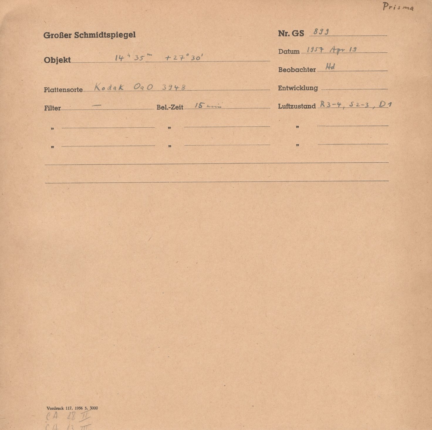 Plattenhuelle GS00899