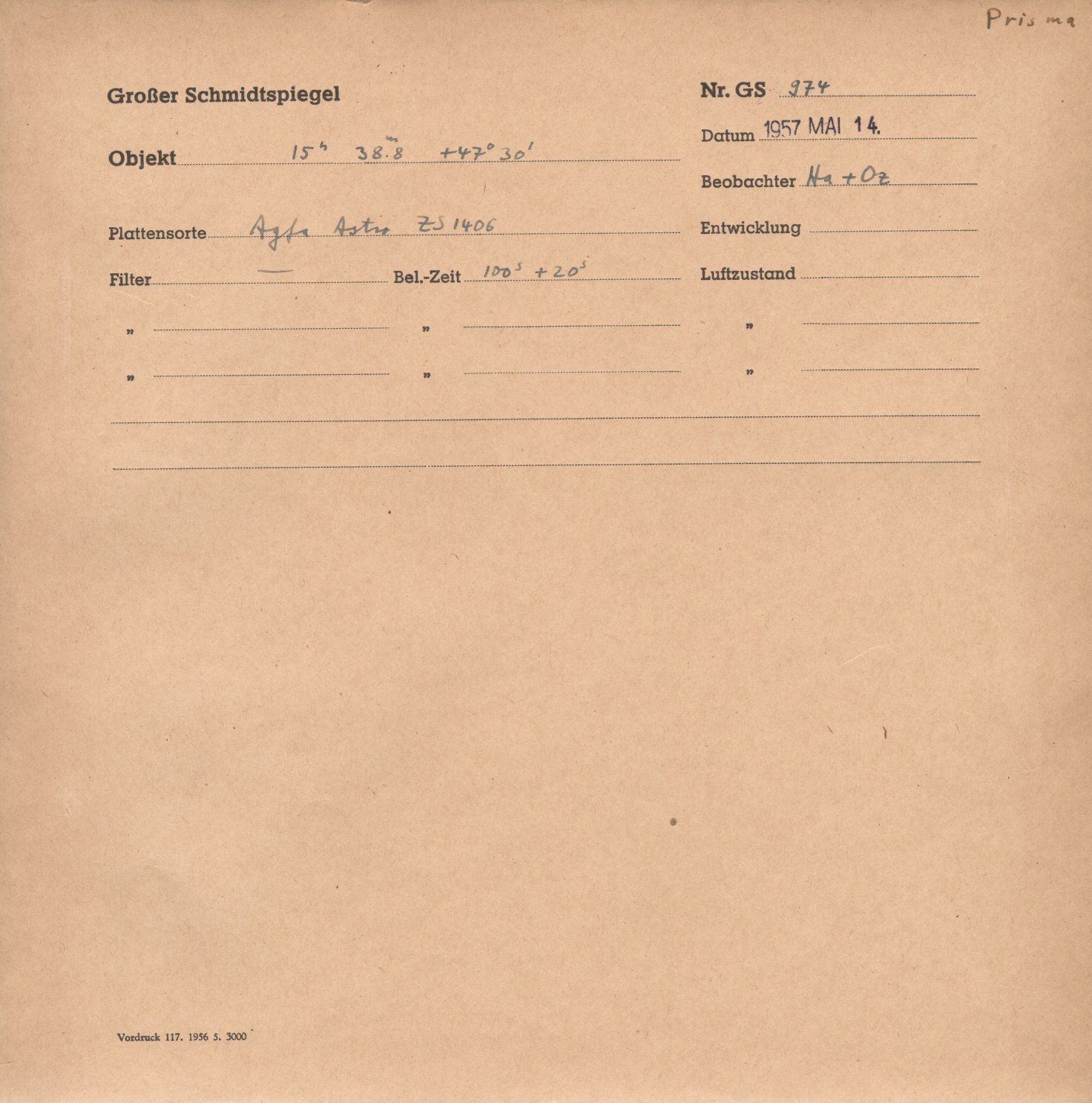 Plattenhuelle GS00974