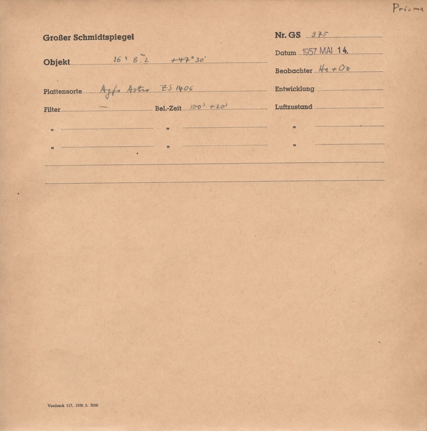 Plattenhuelle GS00975