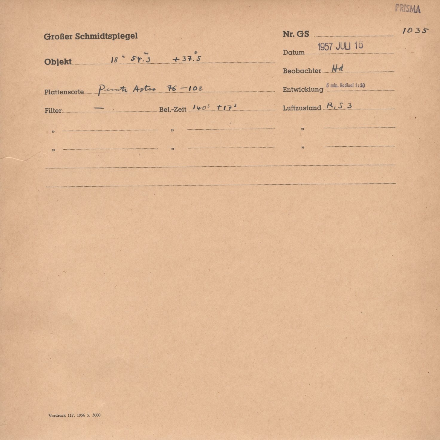 Plattenhuelle GS01035