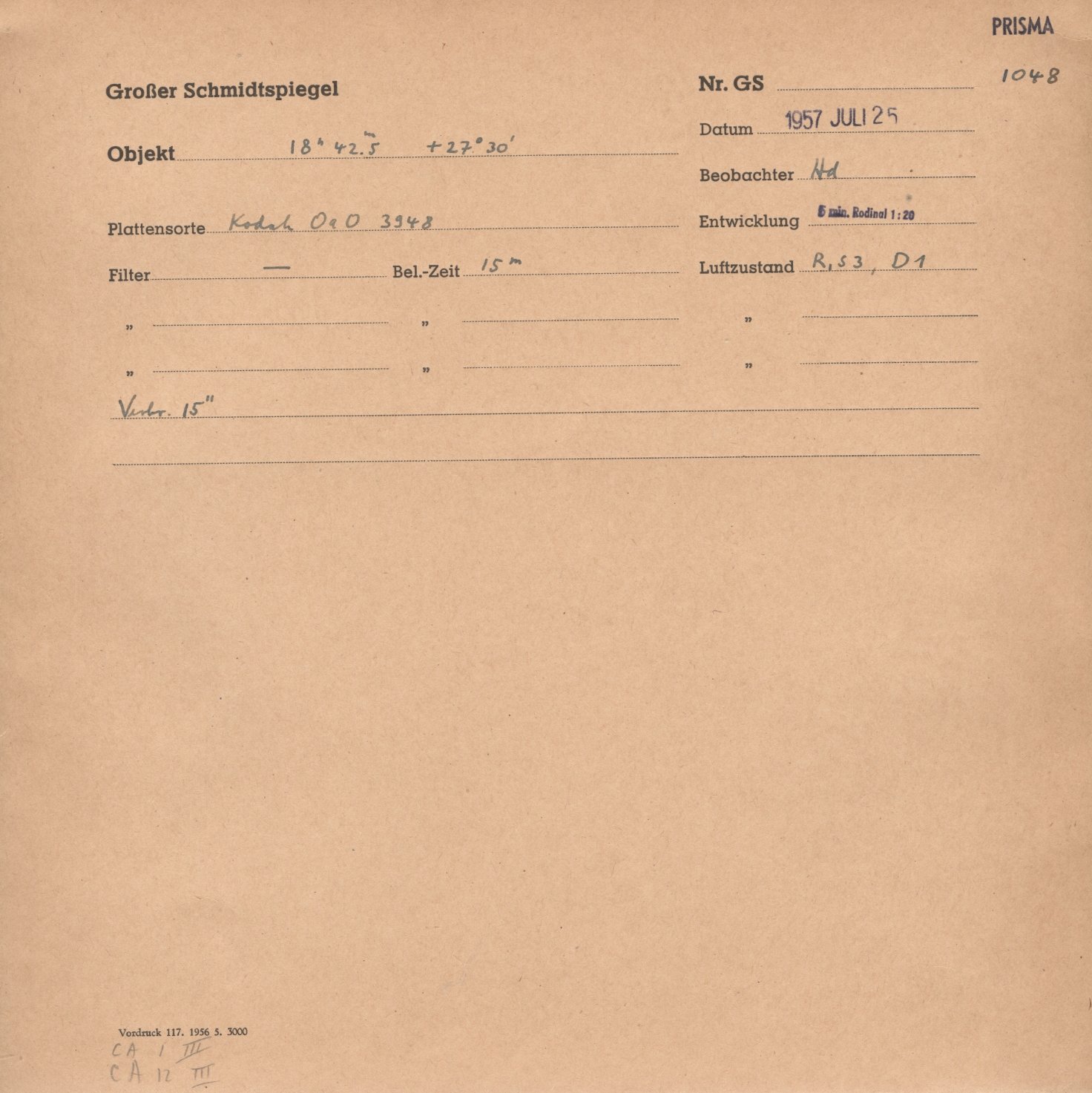 Plattenhuelle GS01048