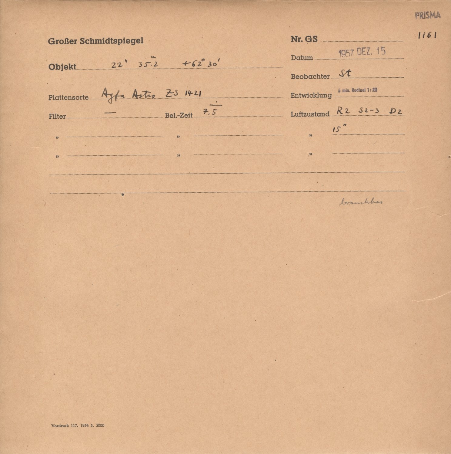 Plattenhuelle GS01161