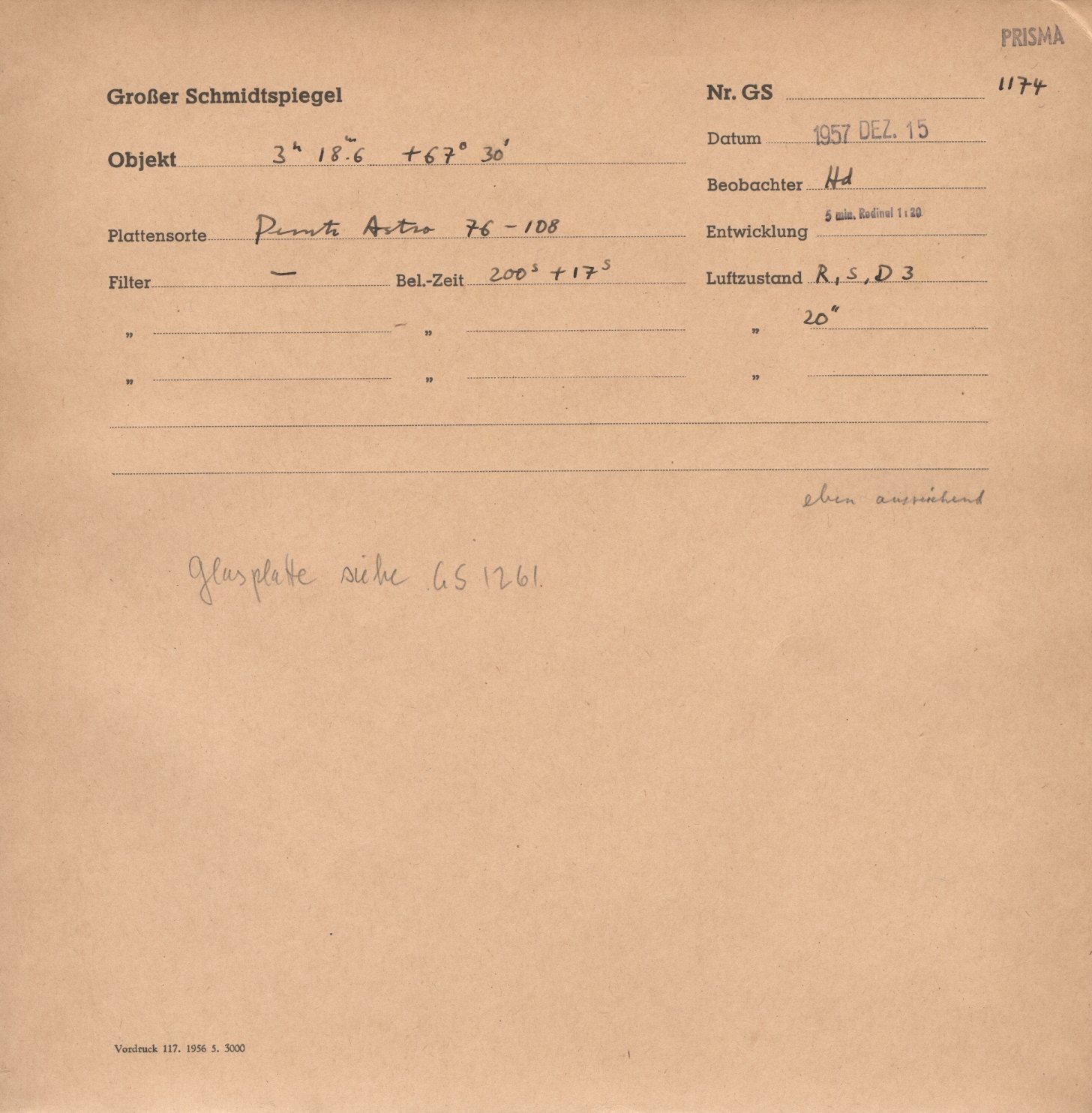 Plattenhuelle GS01174