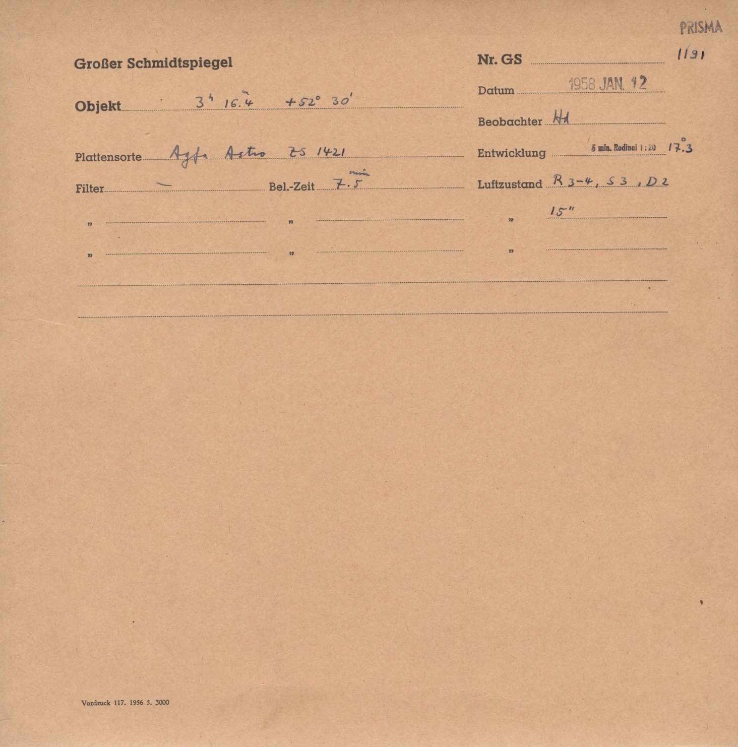 Plattenhuelle GS01191