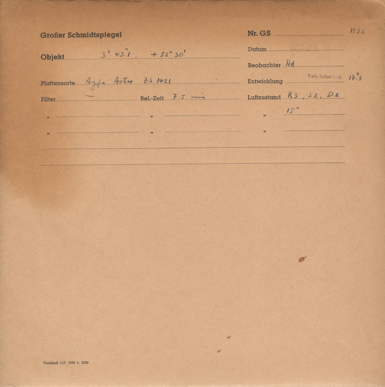 Plattenhuelle GS01192
