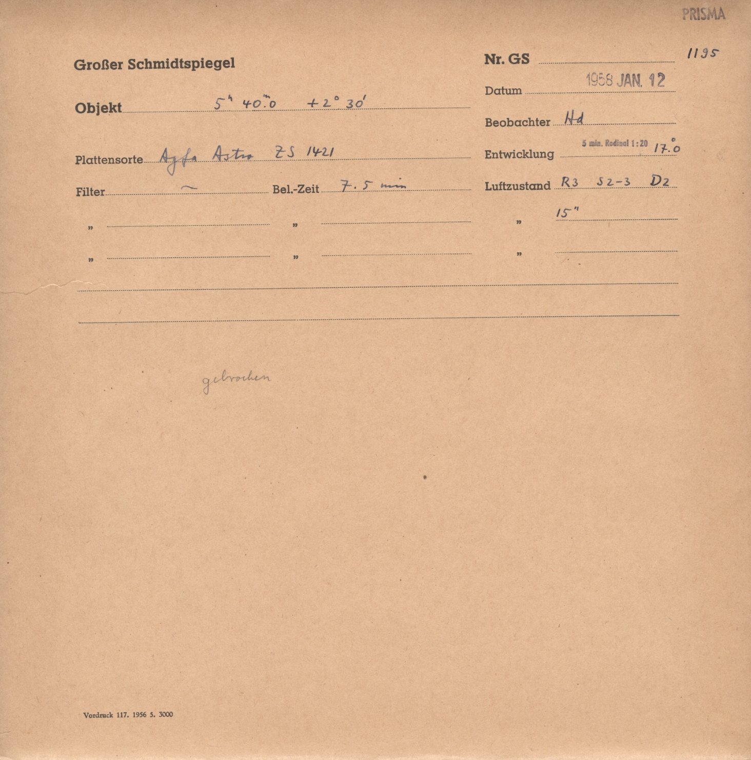 Plattenhuelle GS01195