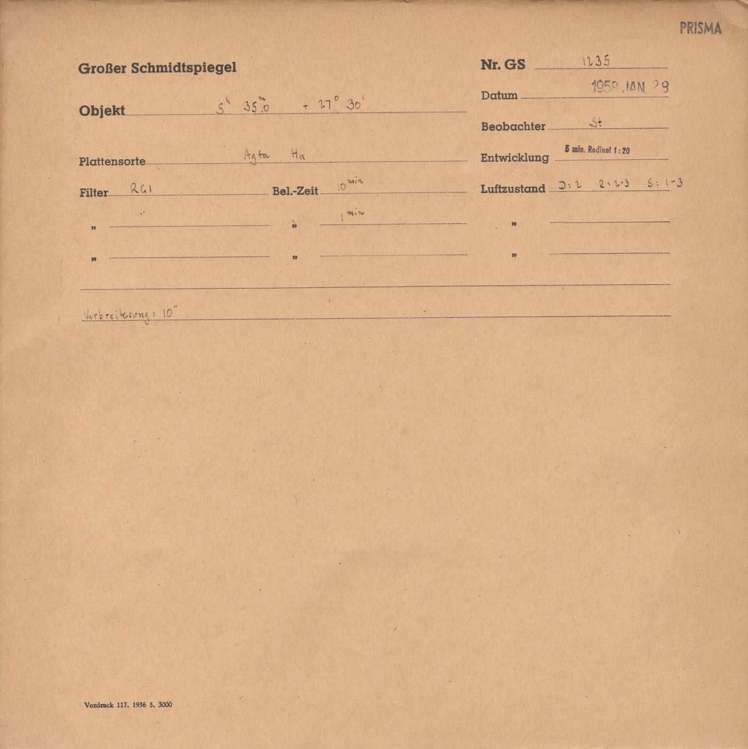 Plattenhuelle GS01235