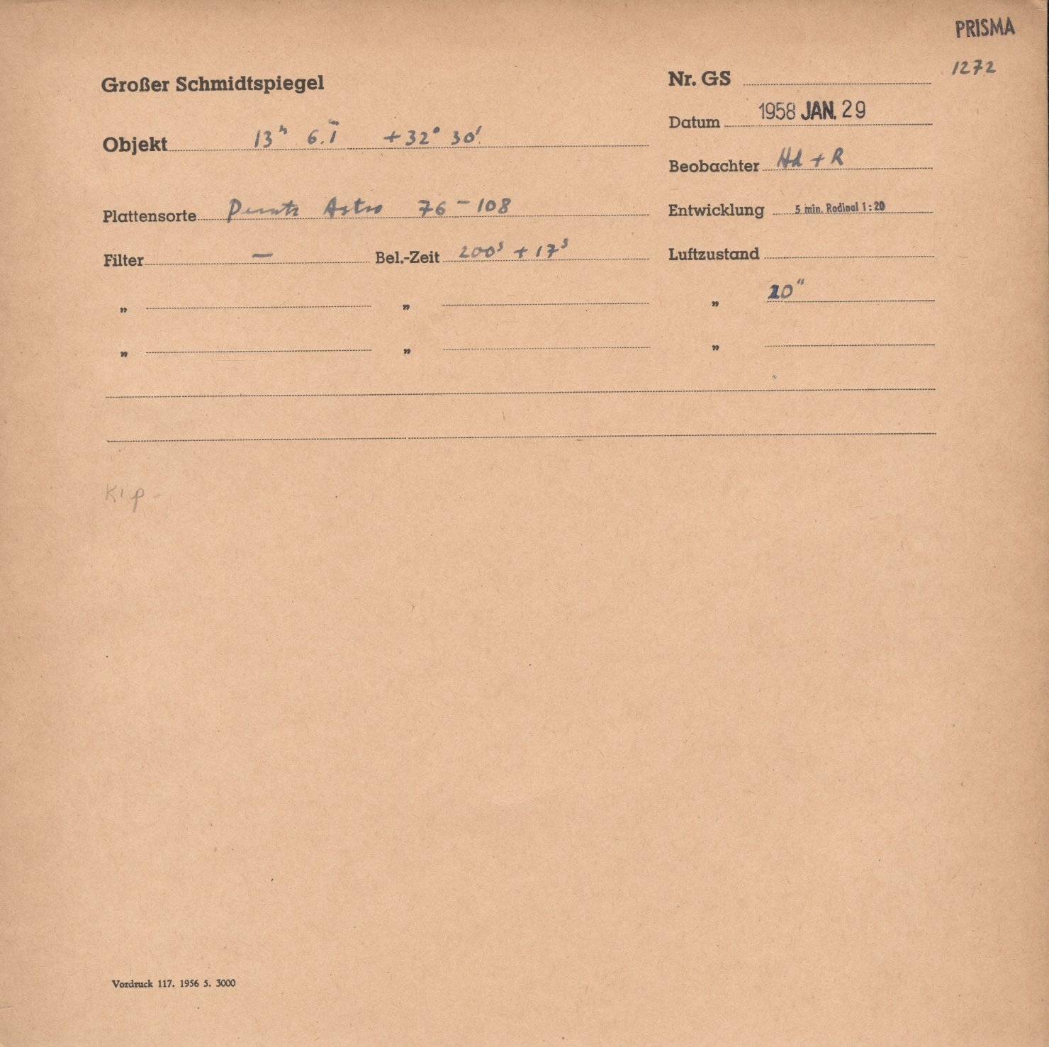 Plattenhuelle GS01272