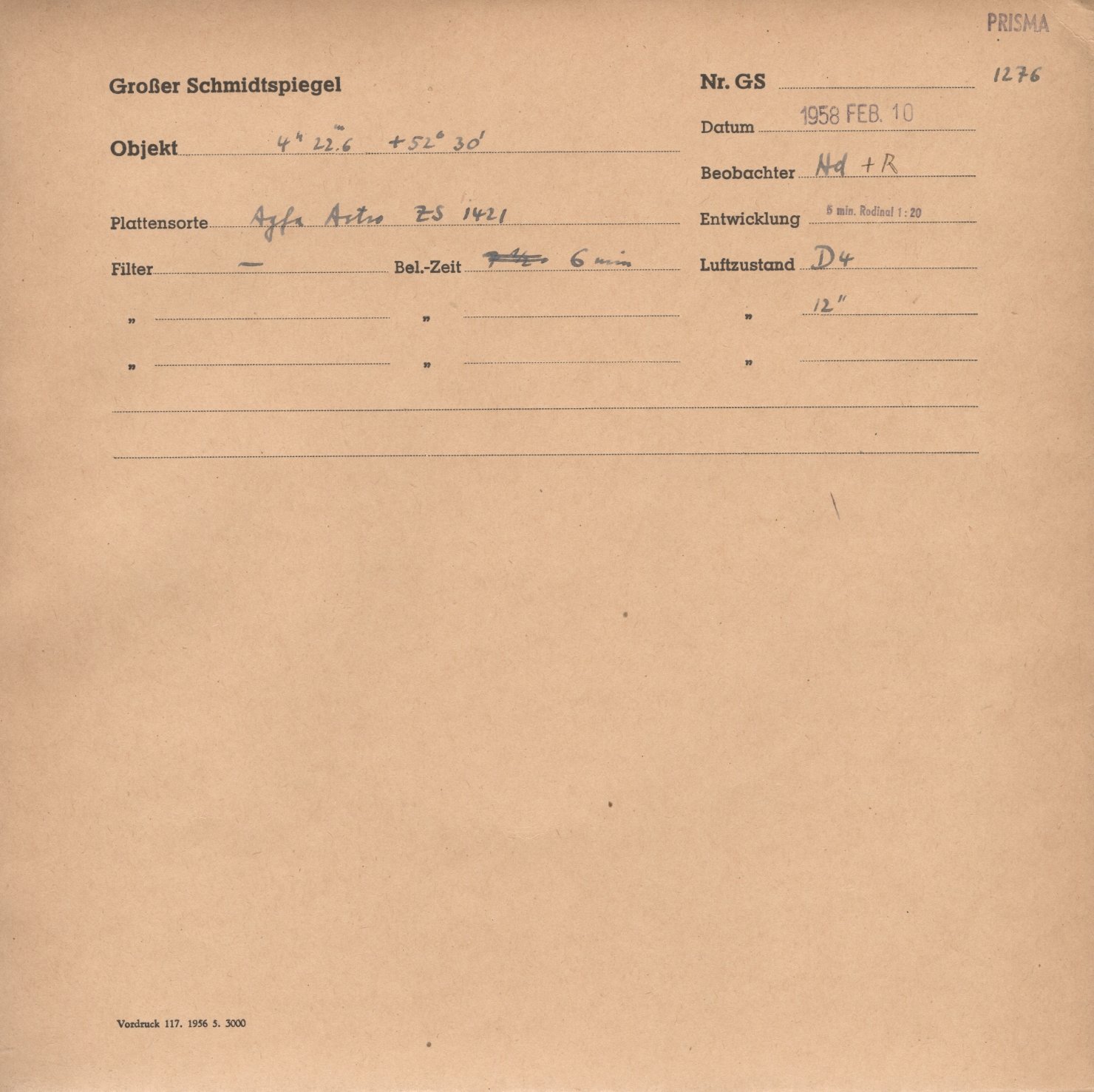 Plattenhuelle GS01276