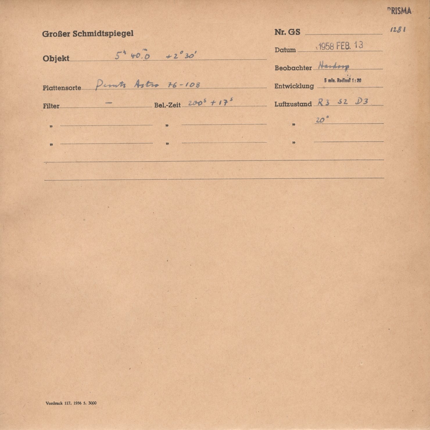 Plattenhuelle GS01281