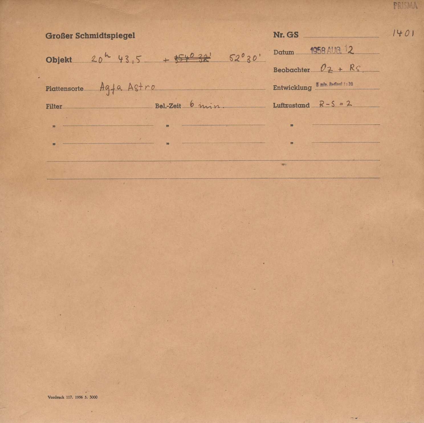Plattenhuelle GS01401
