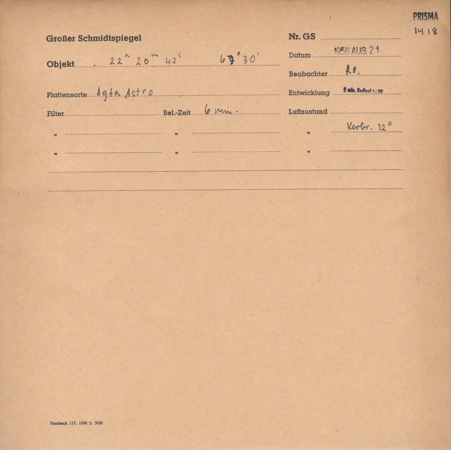 Plattenhuelle GS01418