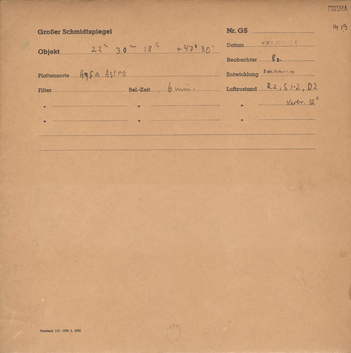 Plattenhuelle GS01419