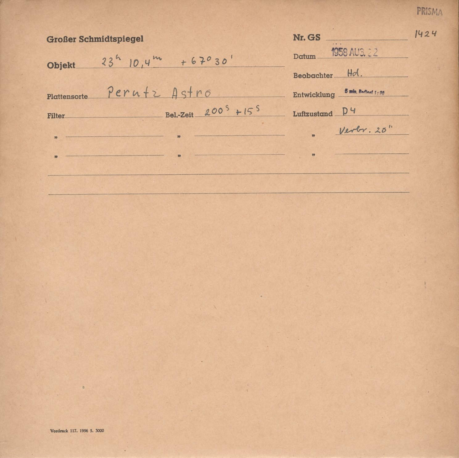 Plattenhuelle GS01424