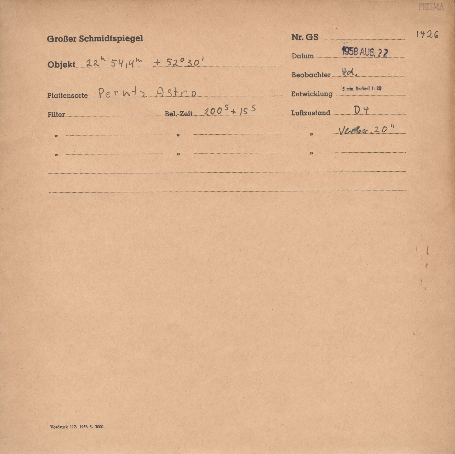 Plattenhuelle GS01426