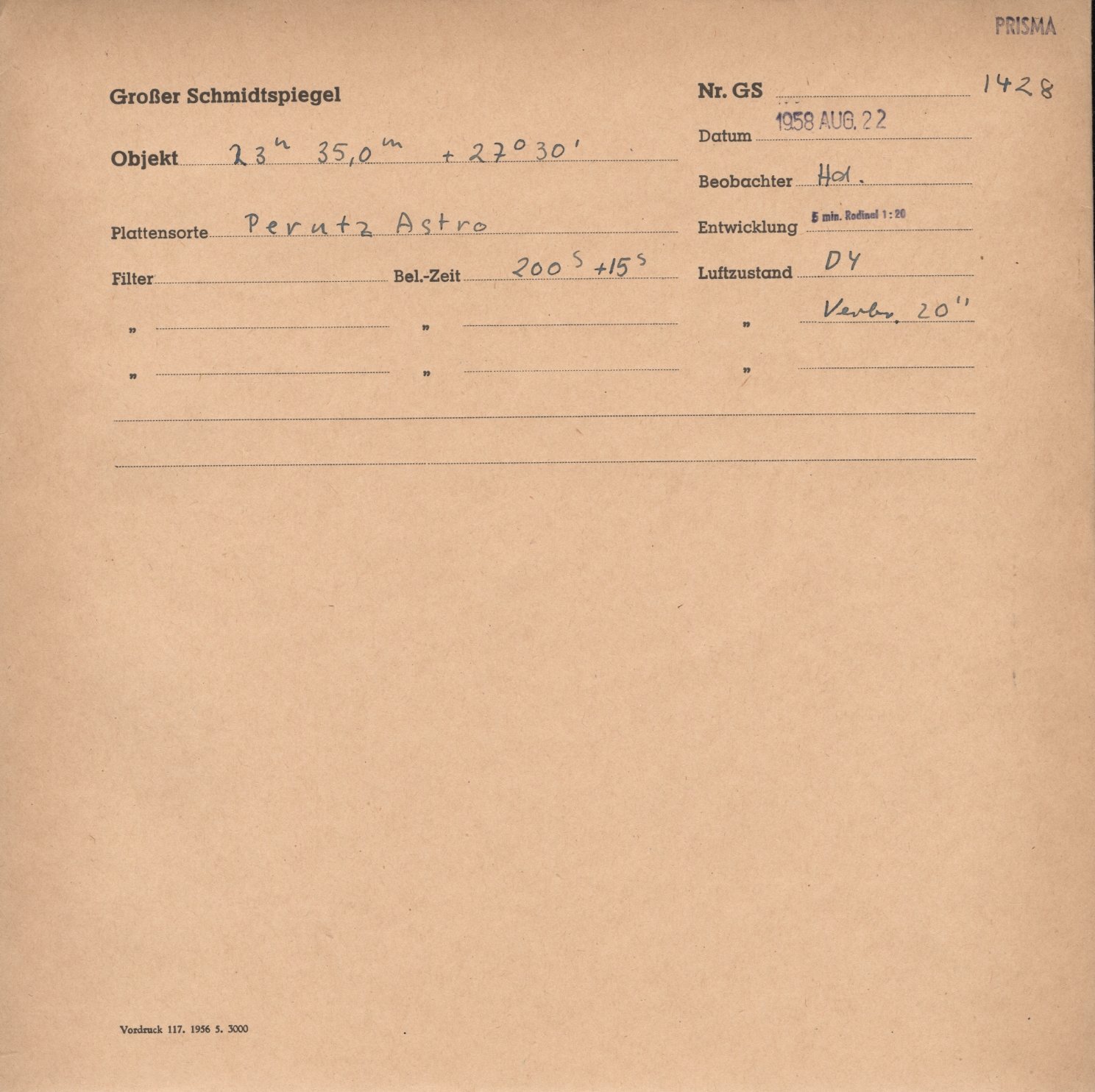 Plattenhuelle GS01428