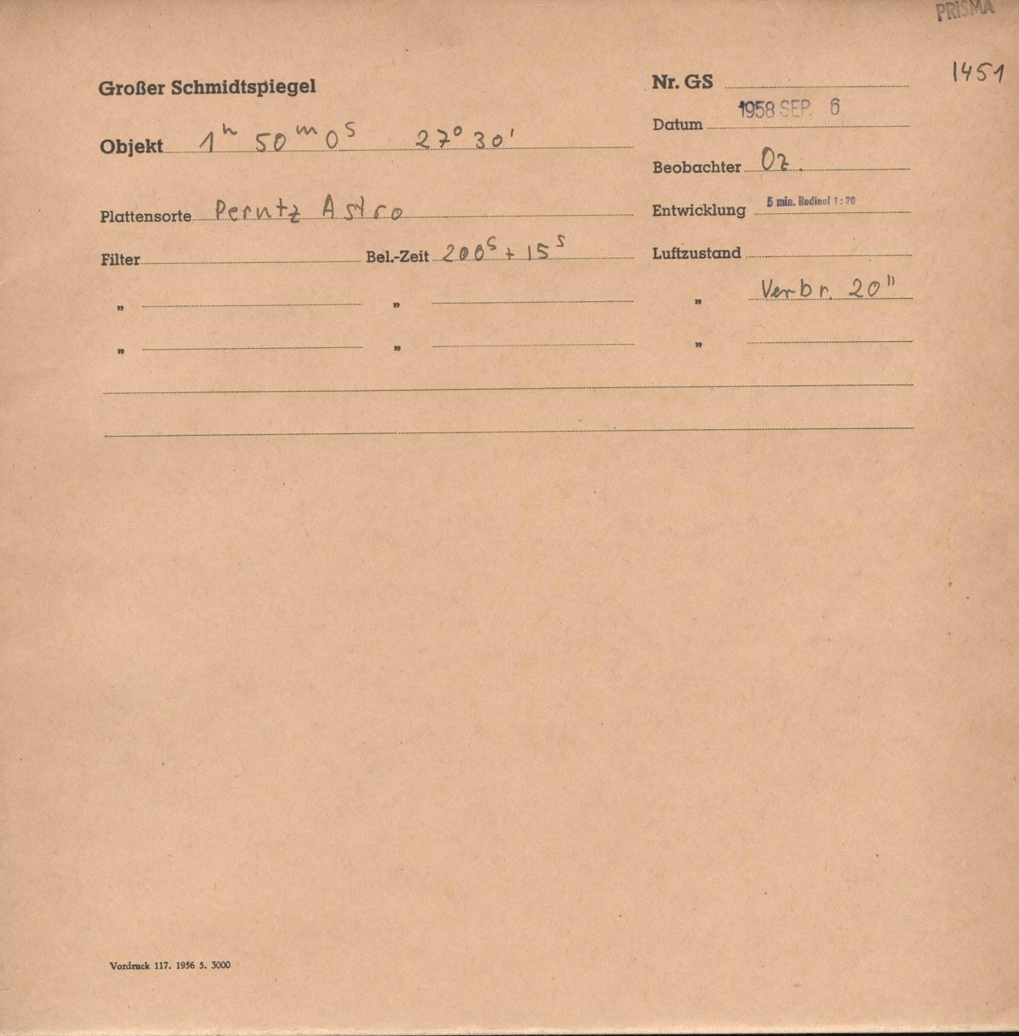 Plattenhuelle GS01451