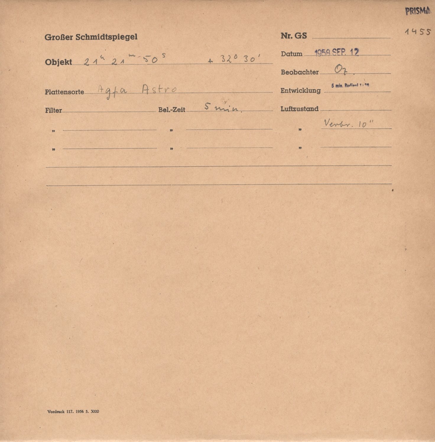 Plattenhuelle GS01455