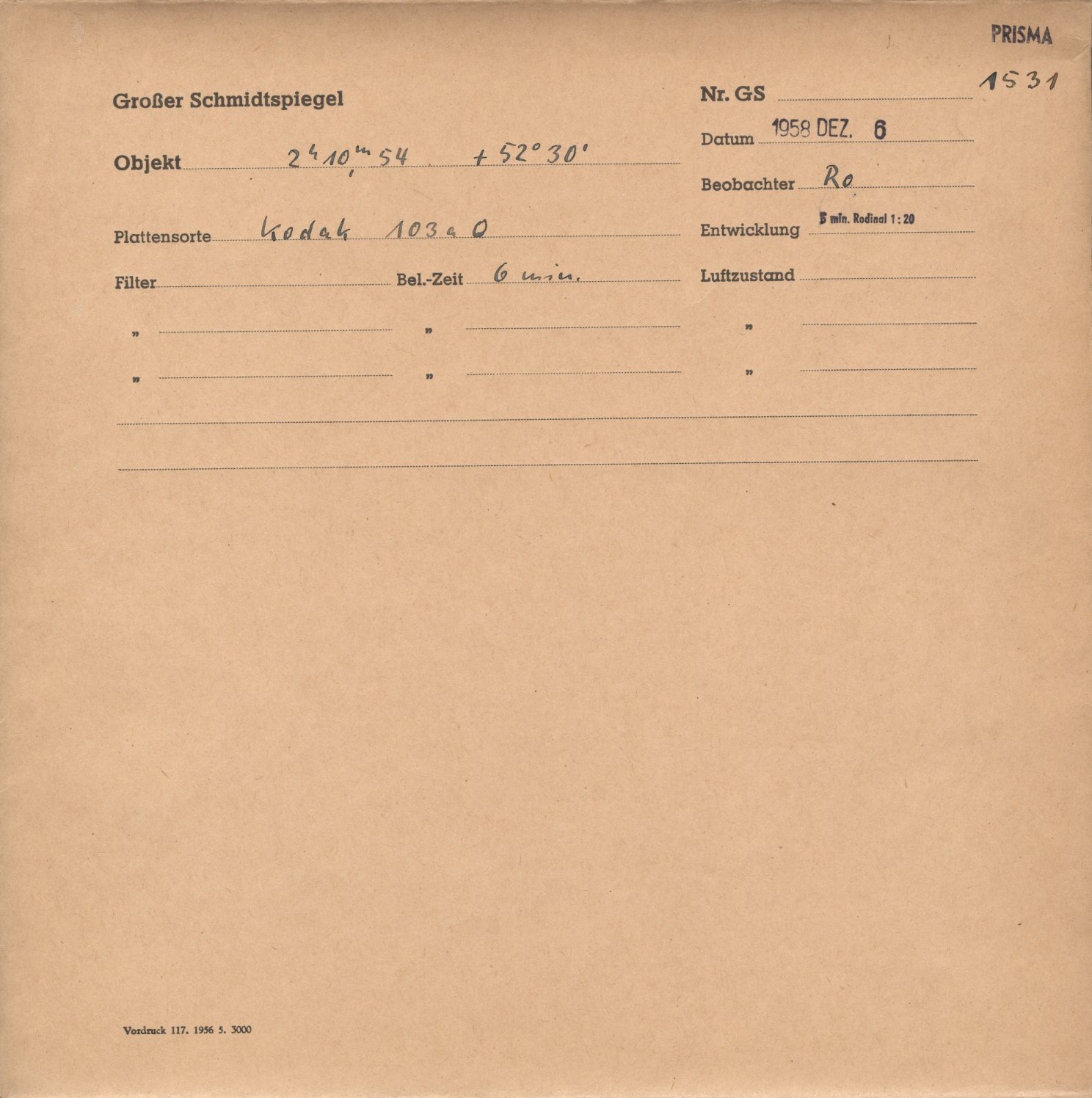 Plattenhuelle GS01531