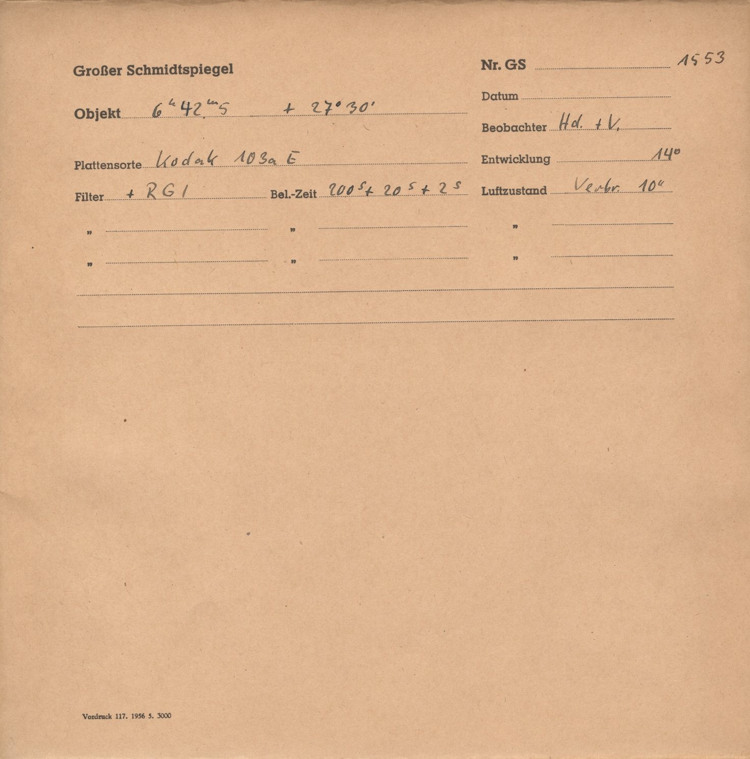 Plattenhuelle GS01553