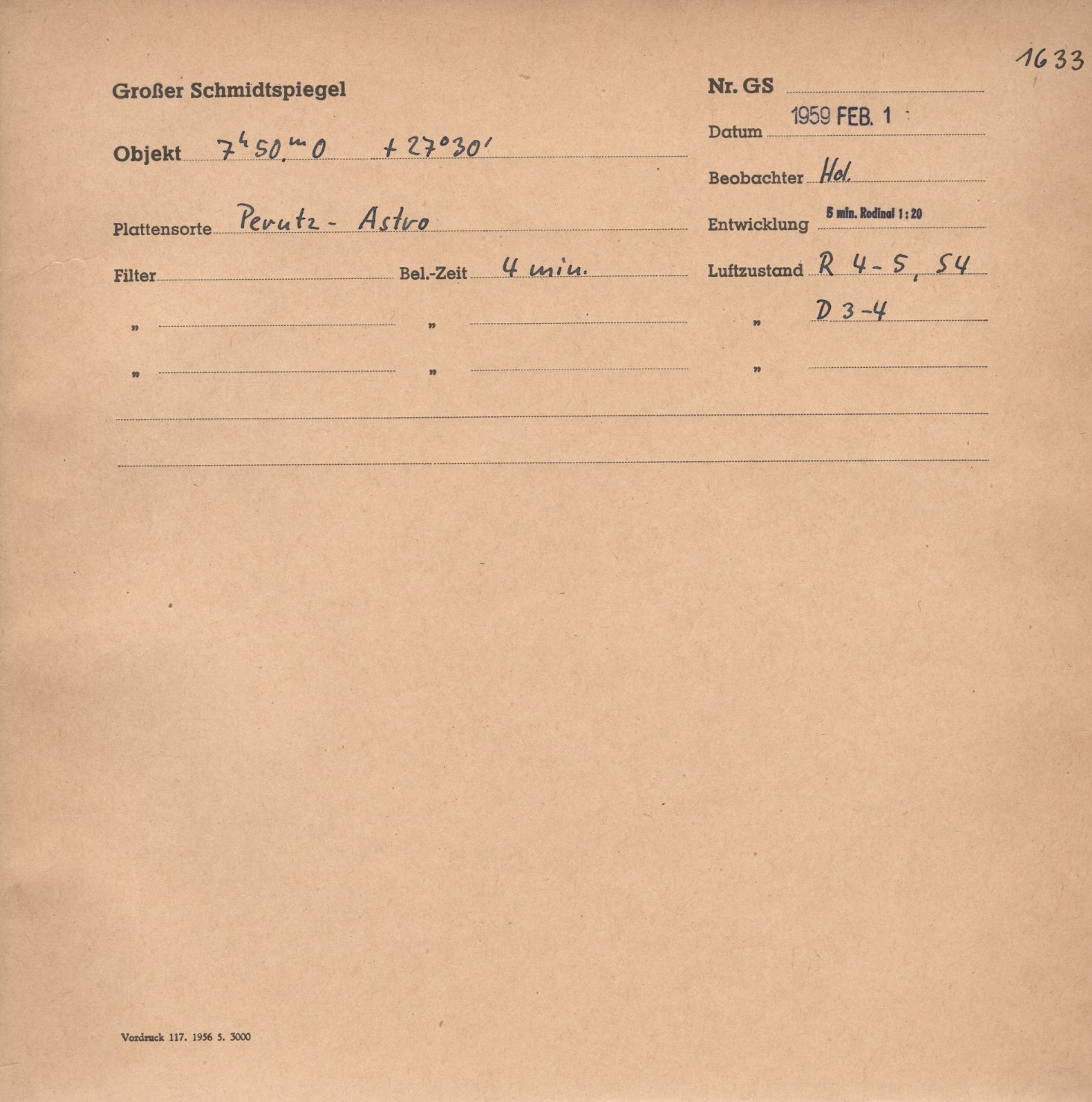 Plattenhuelle GS01633
