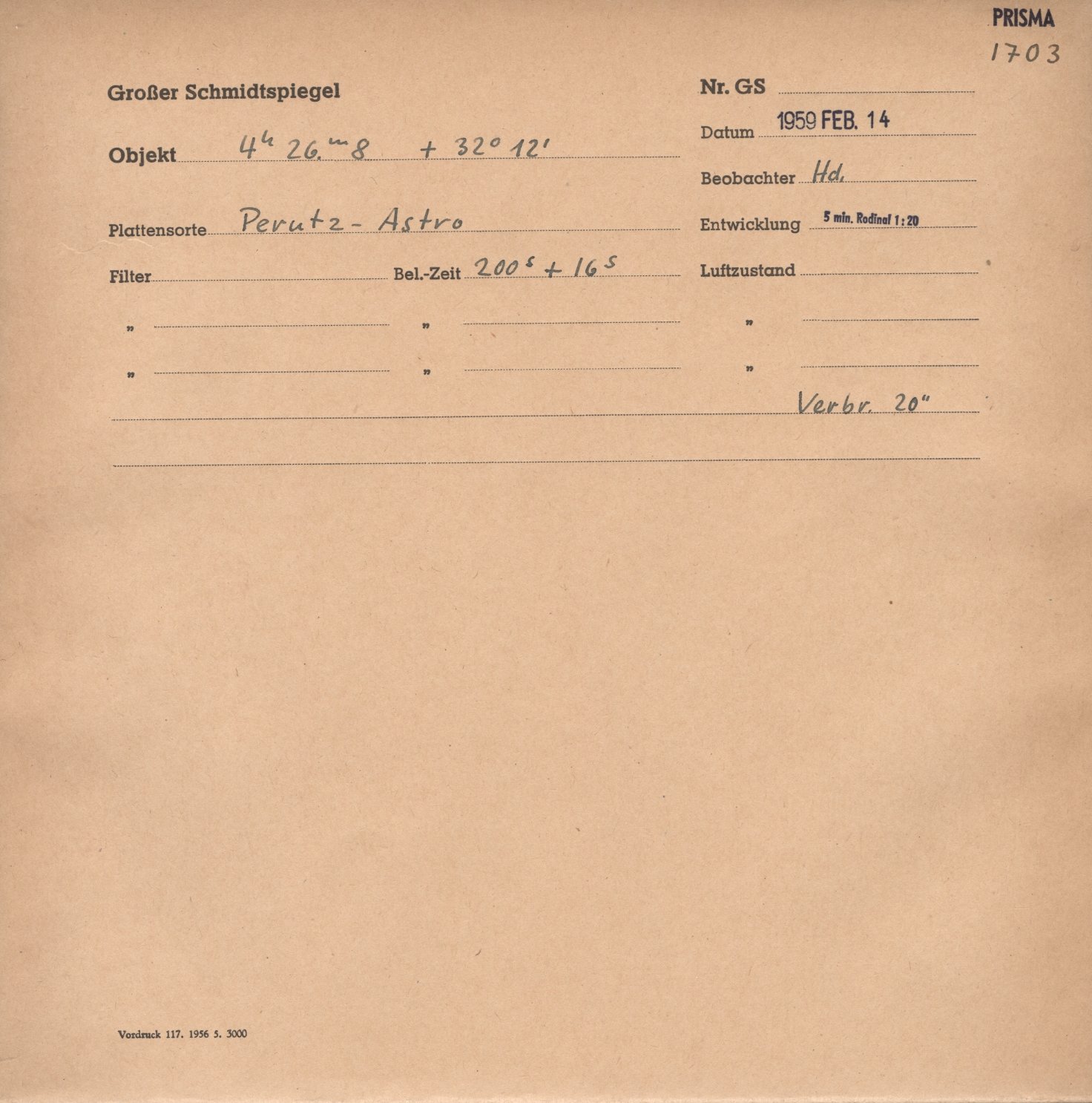 Plattenhuelle GS01703