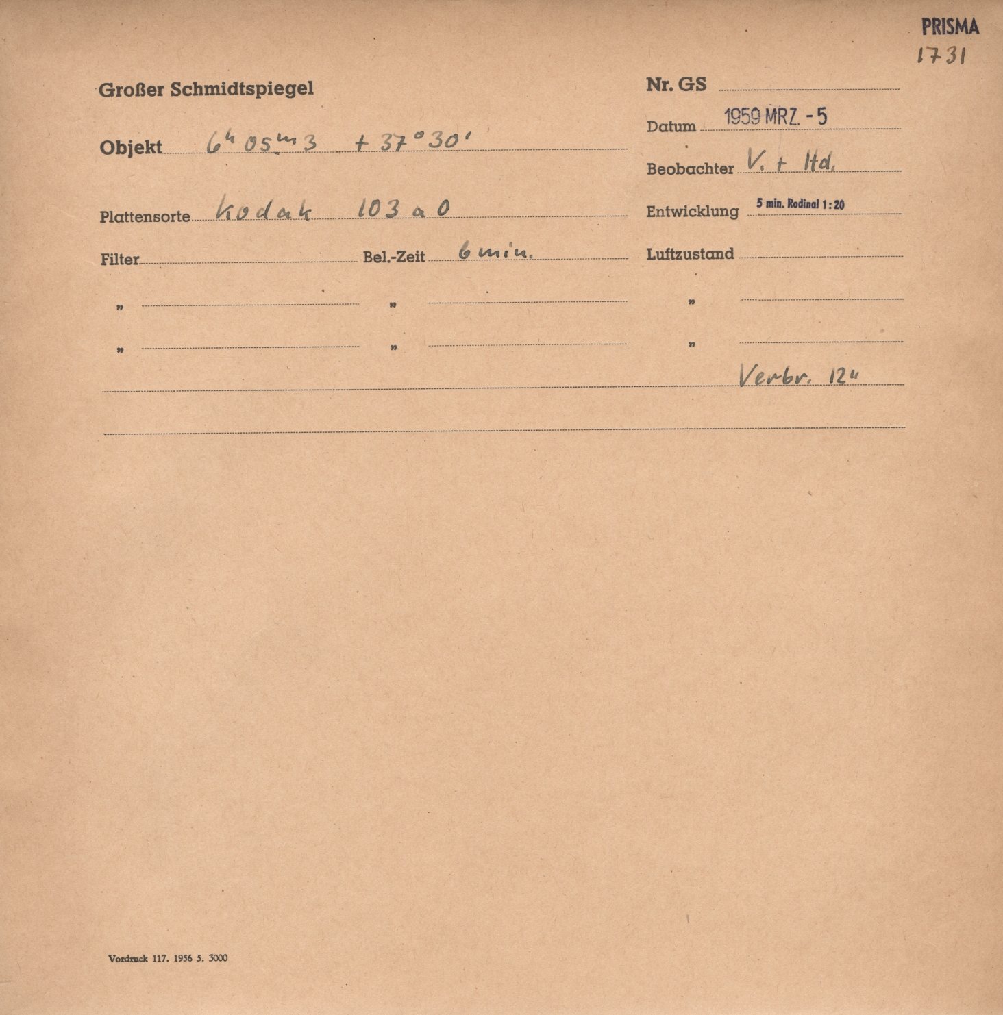 Plattenhuelle GS01731