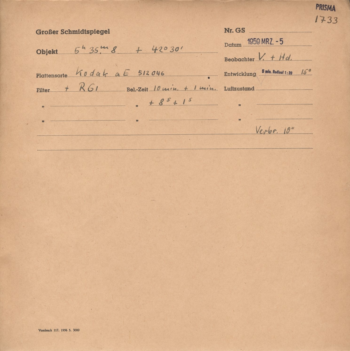 Plattenhuelle GS01733