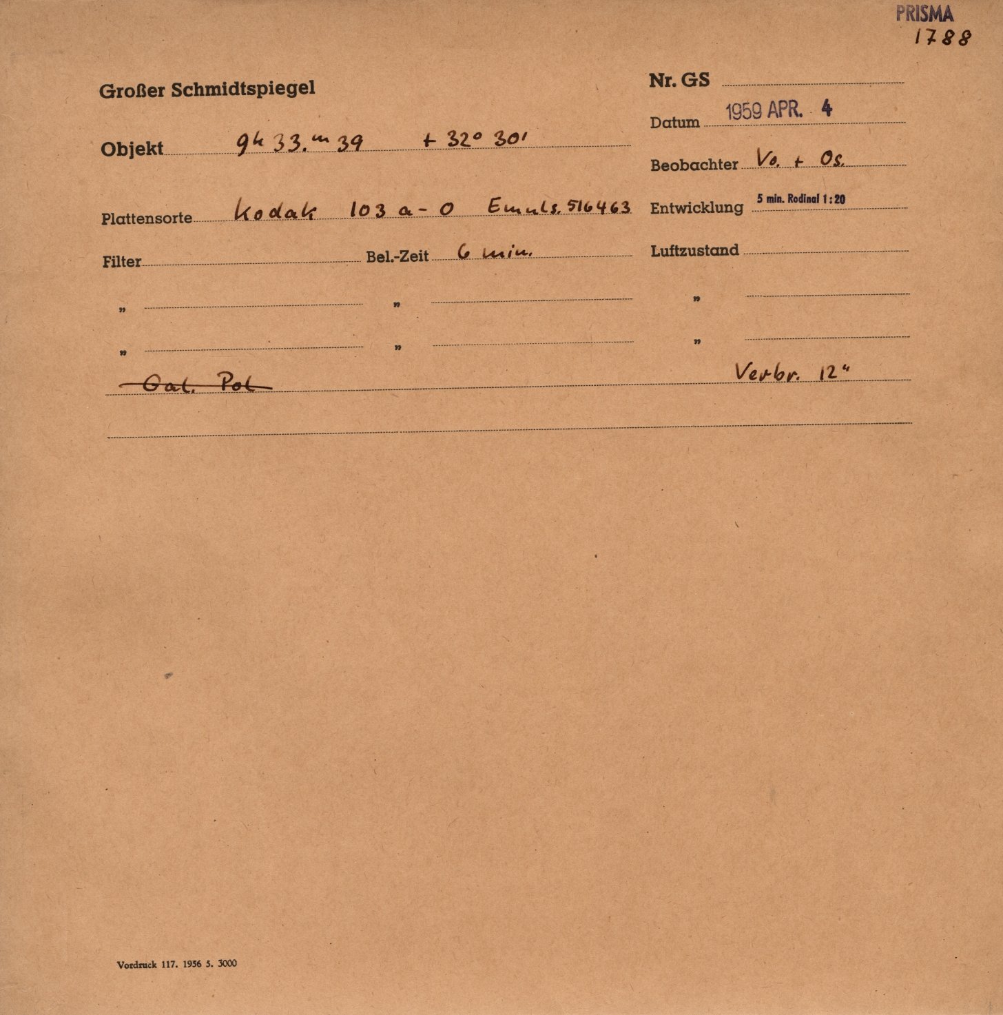 Plattenhuelle GS01788