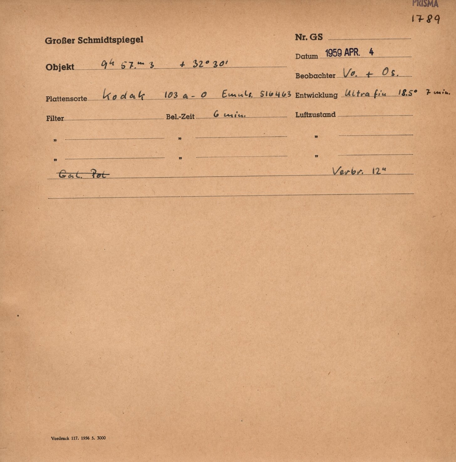 Plattenhuelle GS01789