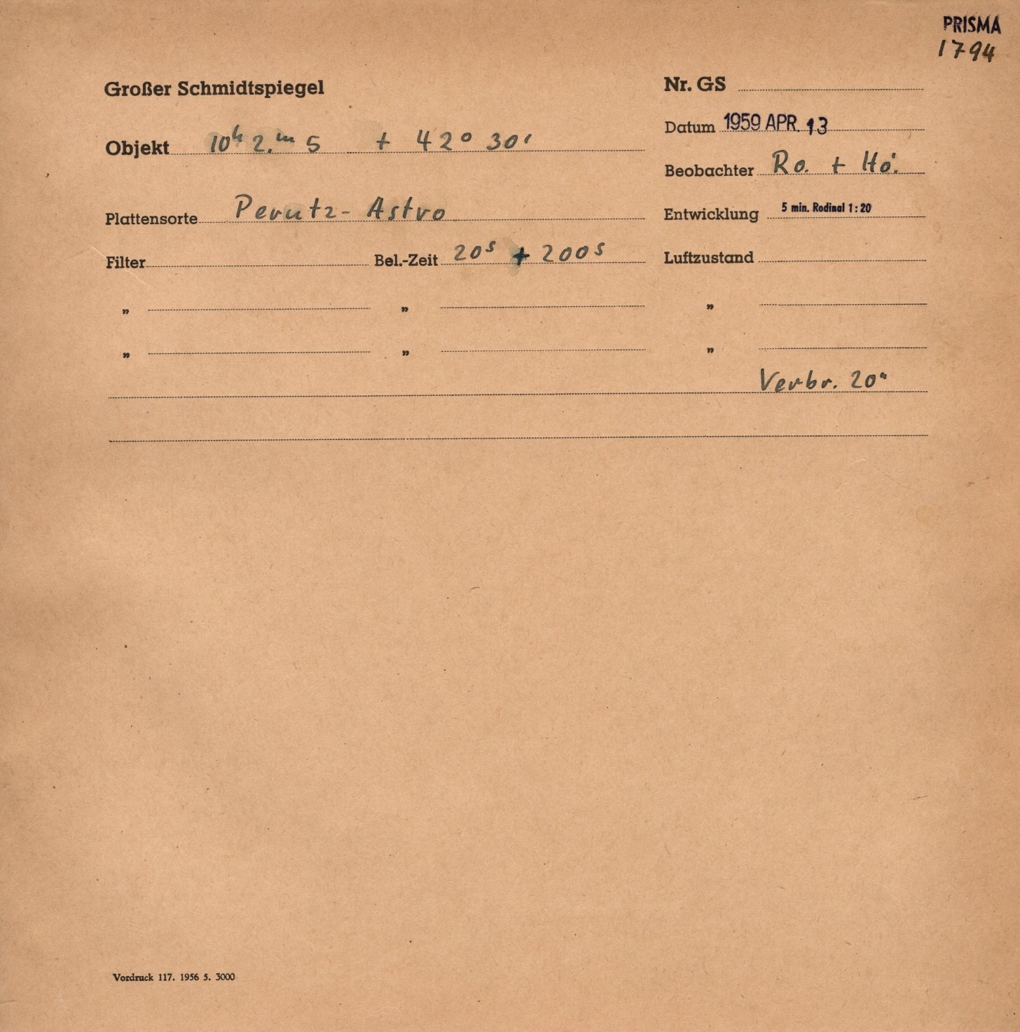 Plattenhuelle GS01794