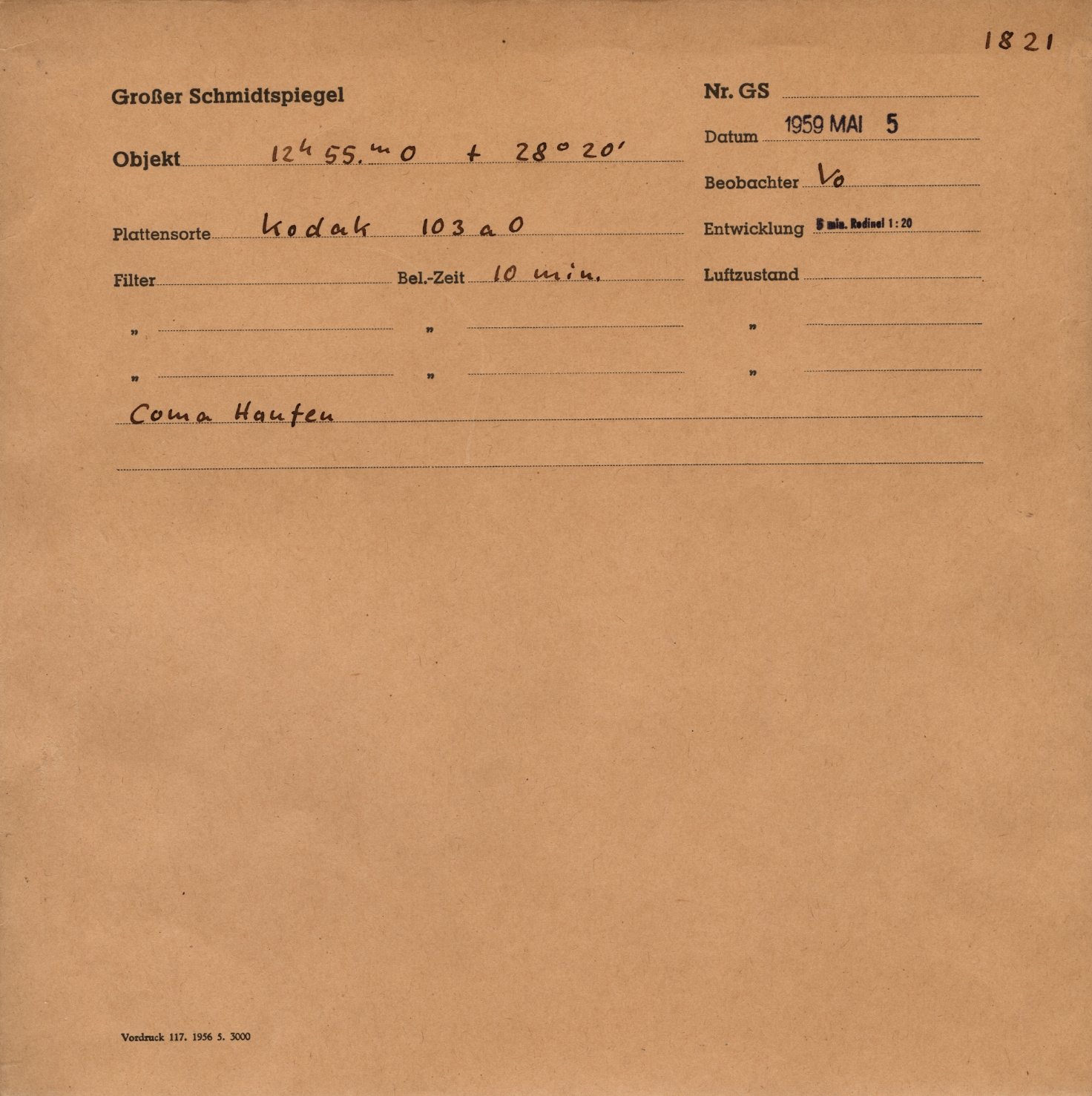 Plattenhuelle GS01821