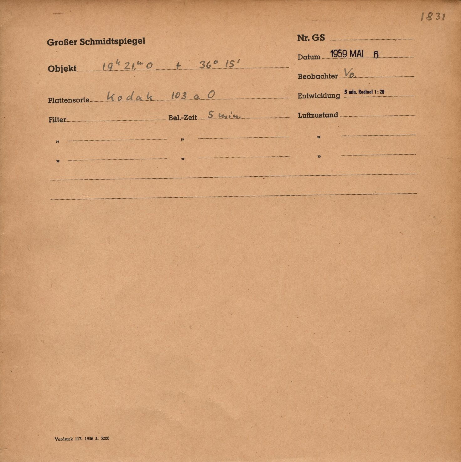 Plattenhuelle GS01831