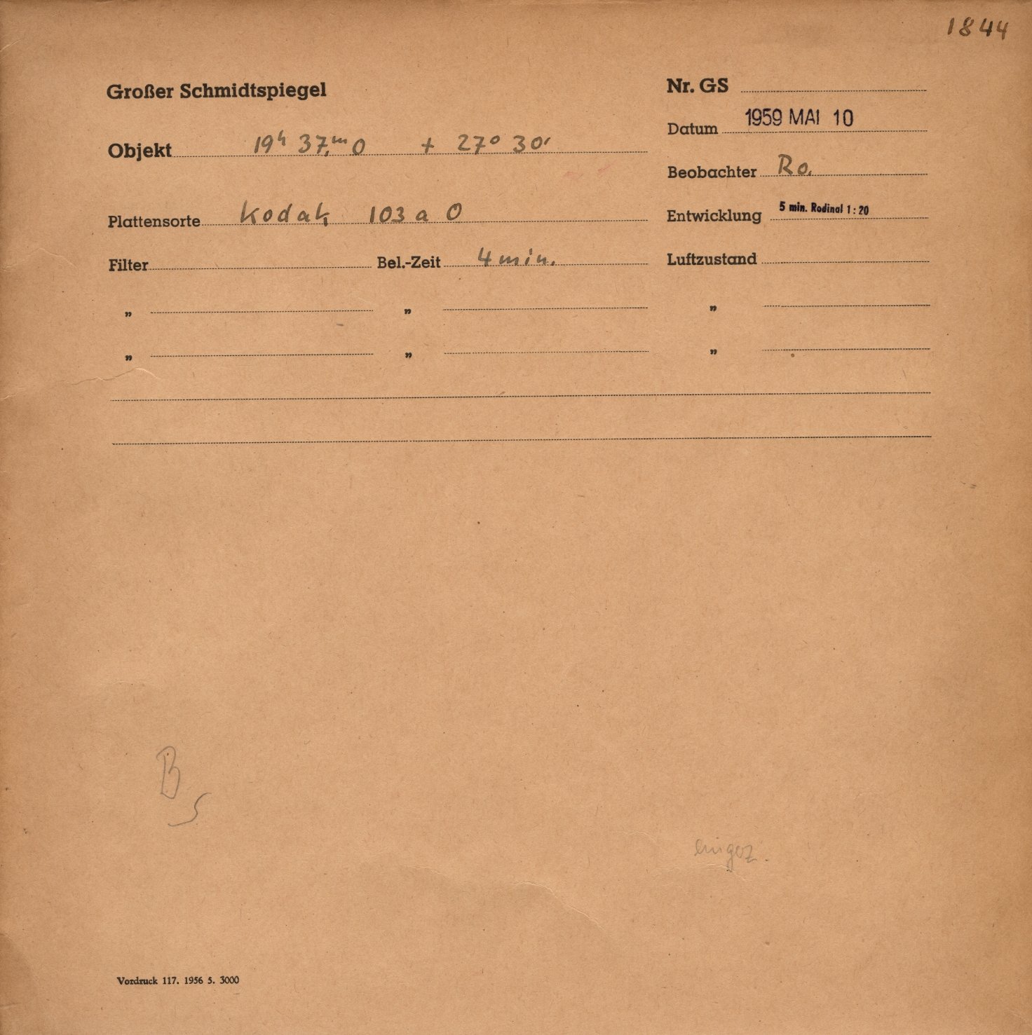 Plattenhuelle GS01844