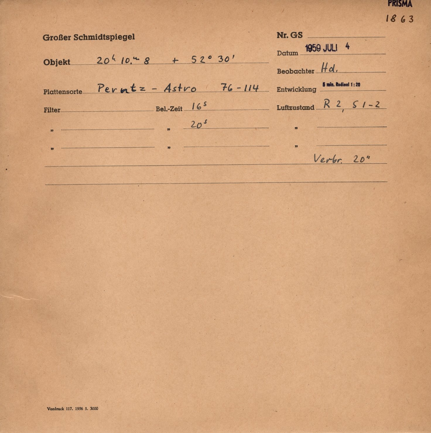 Plattenhuelle GS01863