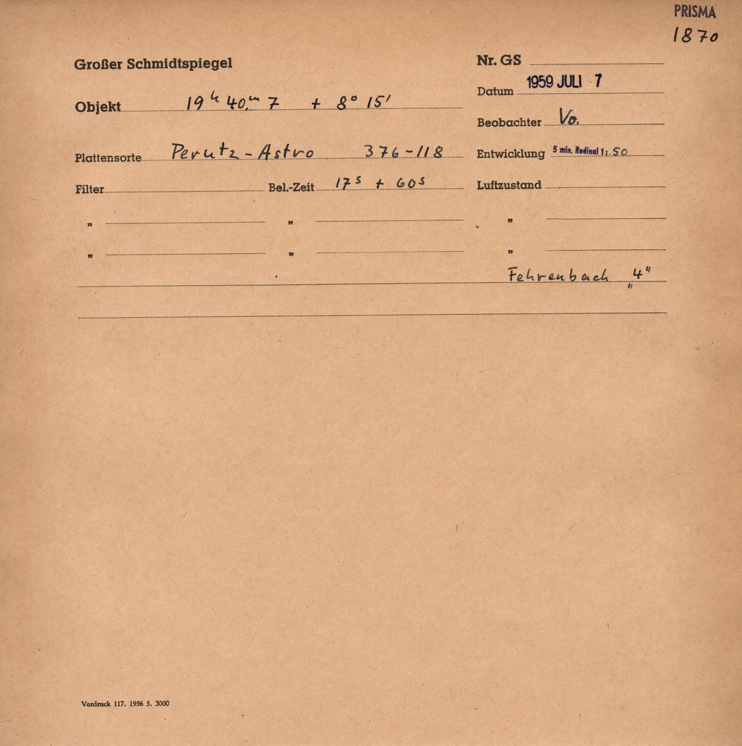 Plattenhuelle GS01870