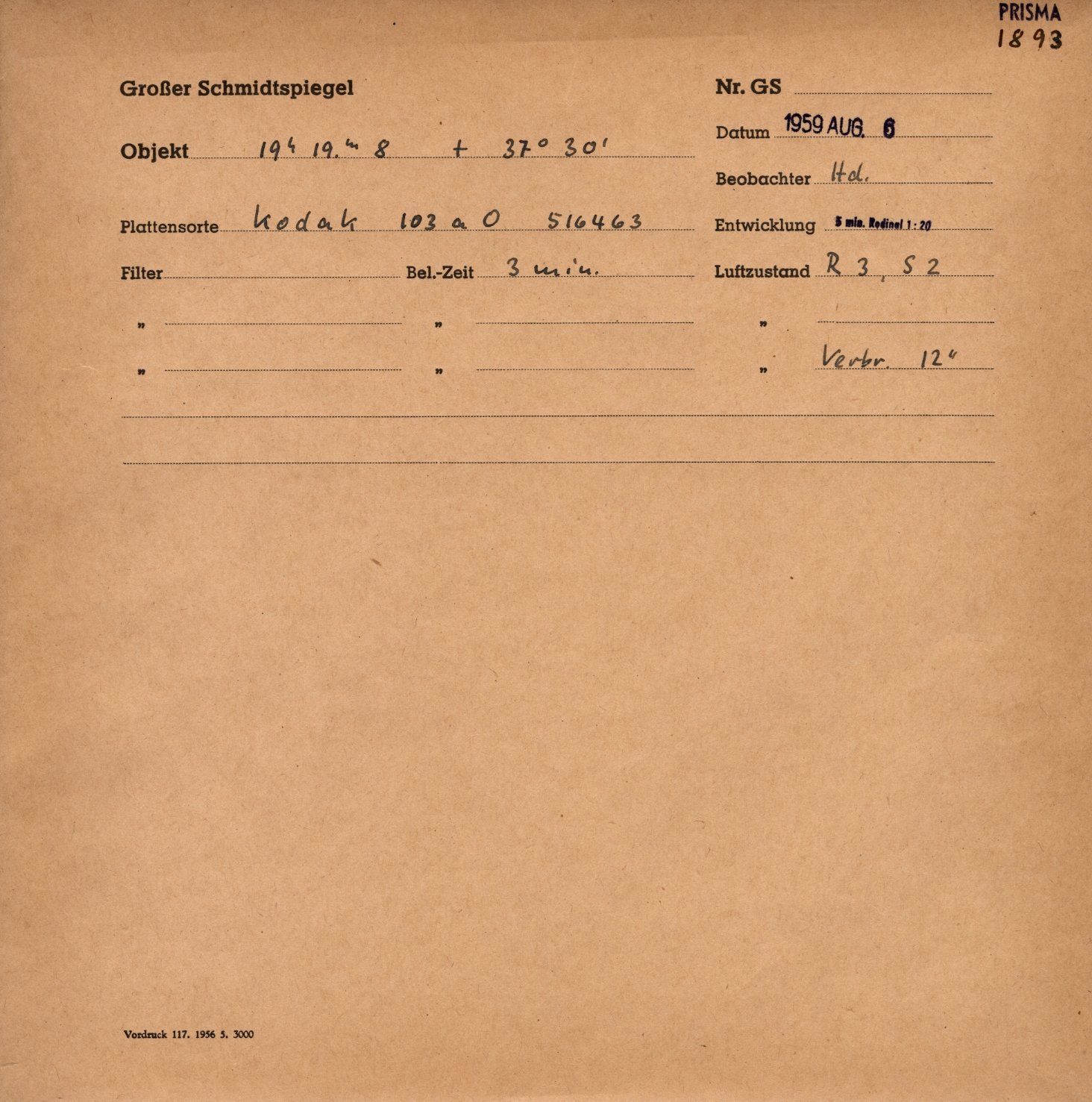 Plattenhuelle GS01893
