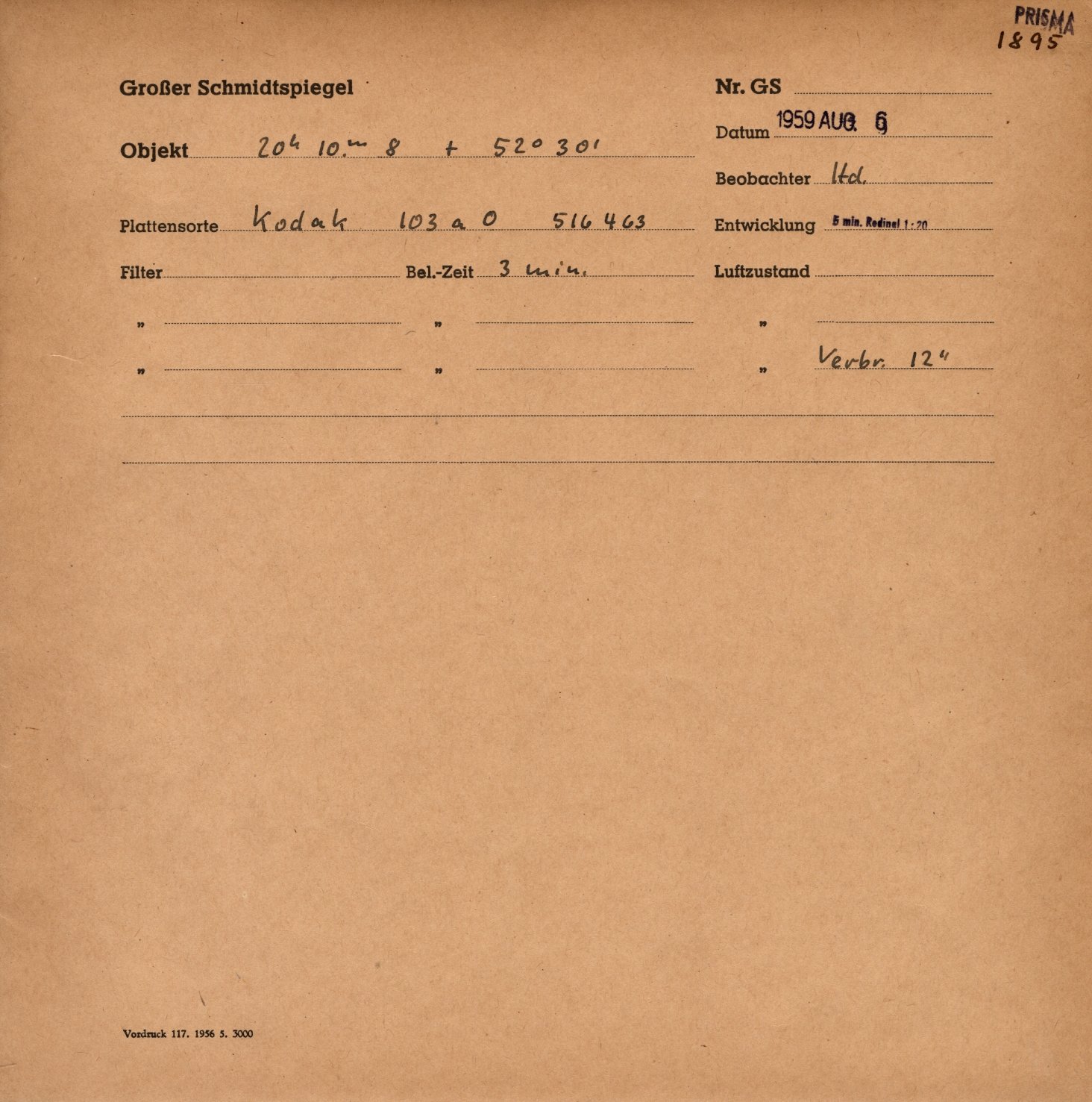 Plattenhuelle GS01895