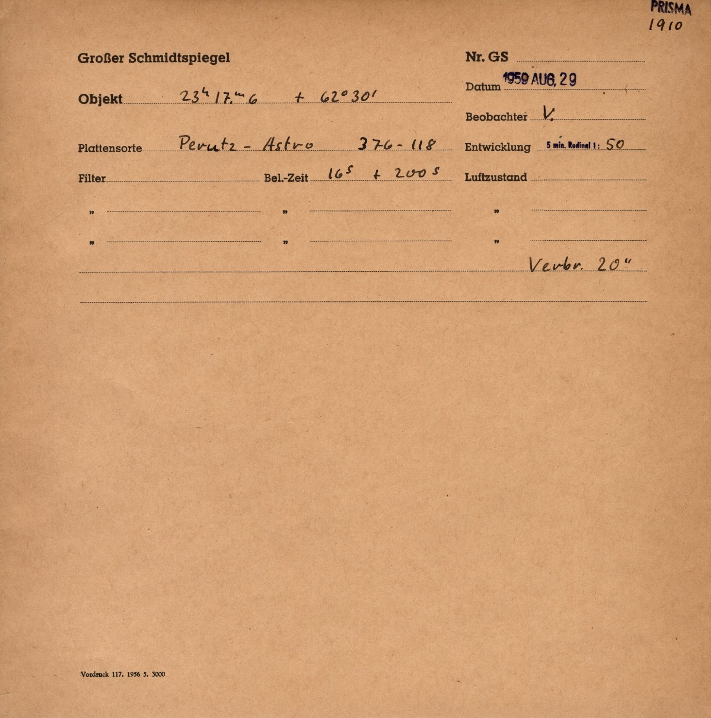 Plattenhuelle GS01910