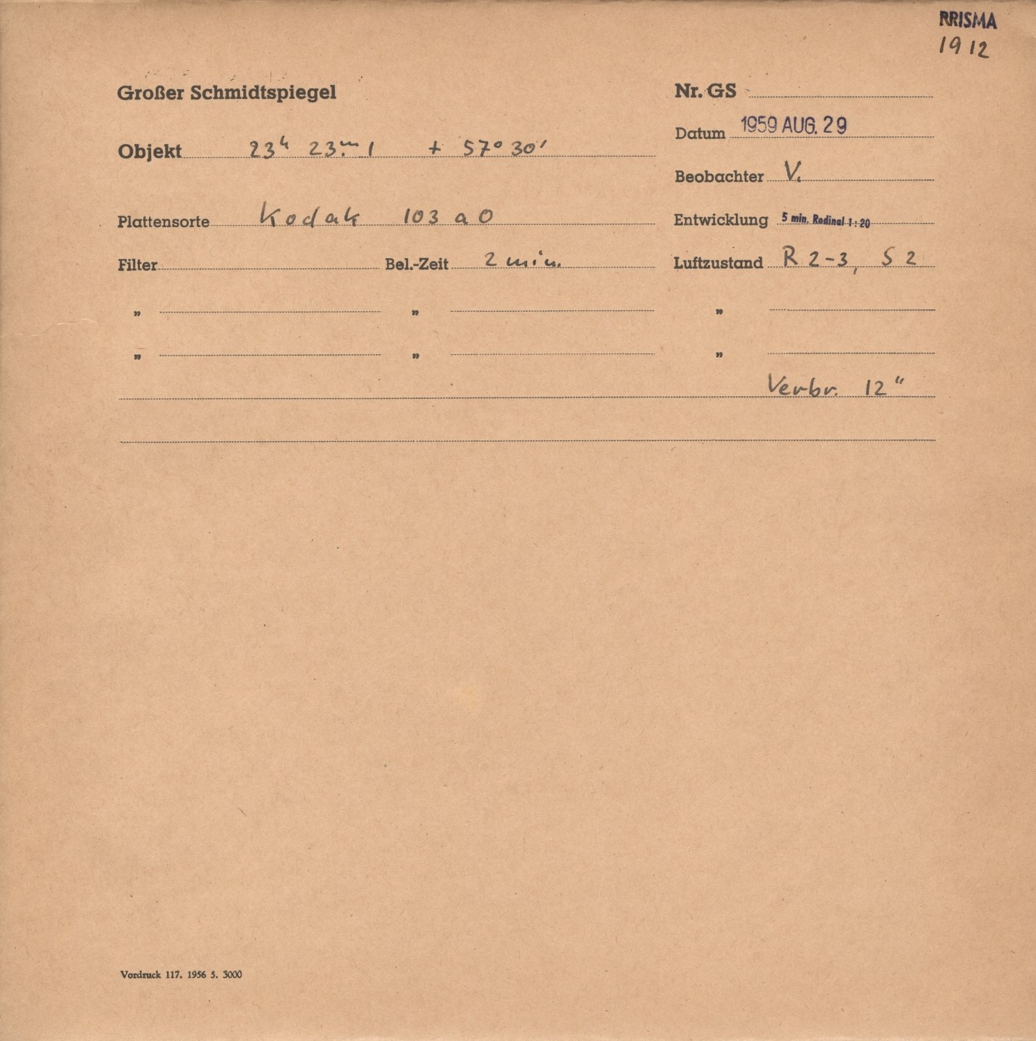 Plattenhuelle GS01912