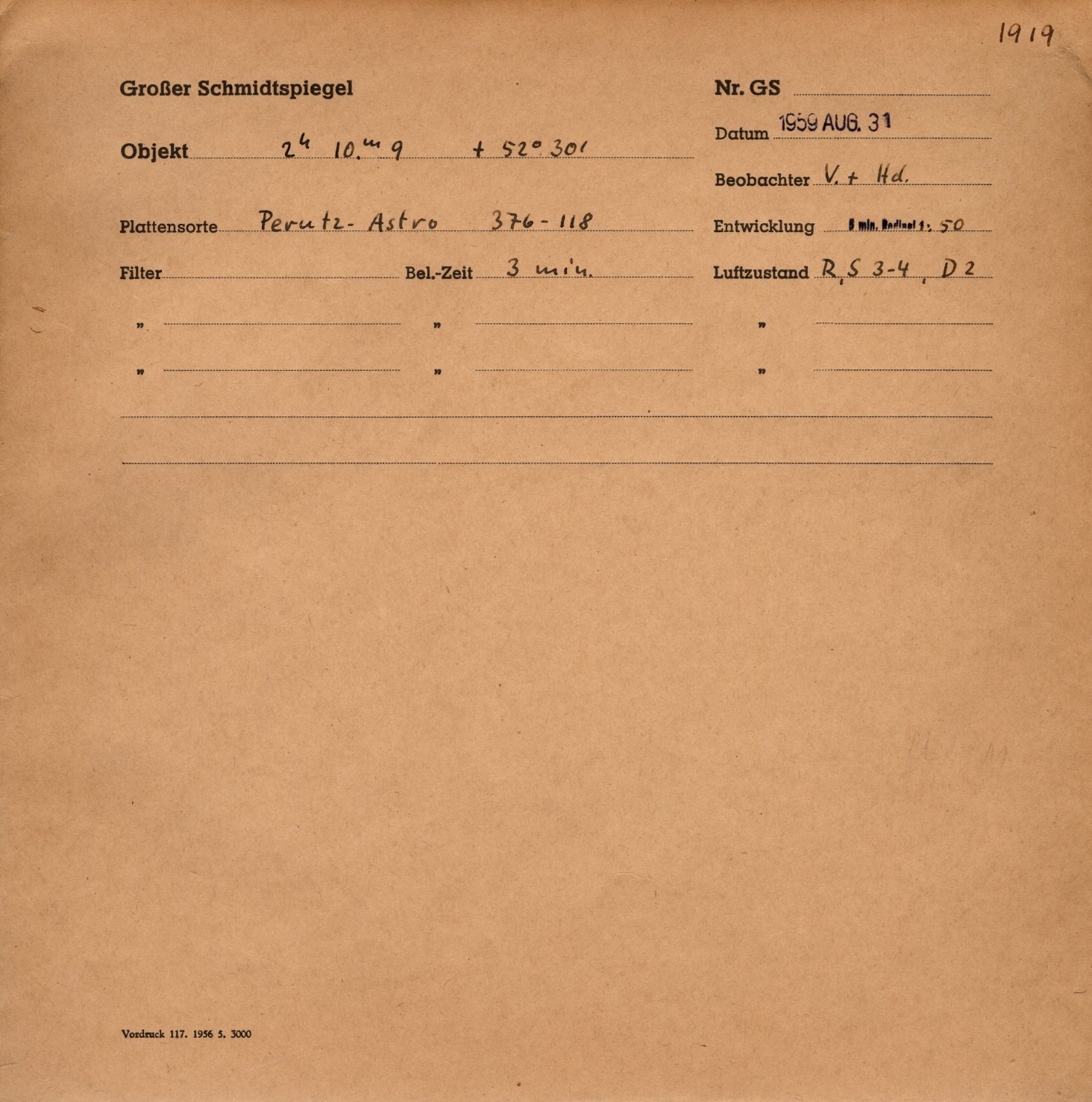 Plattenhuelle GS01919
