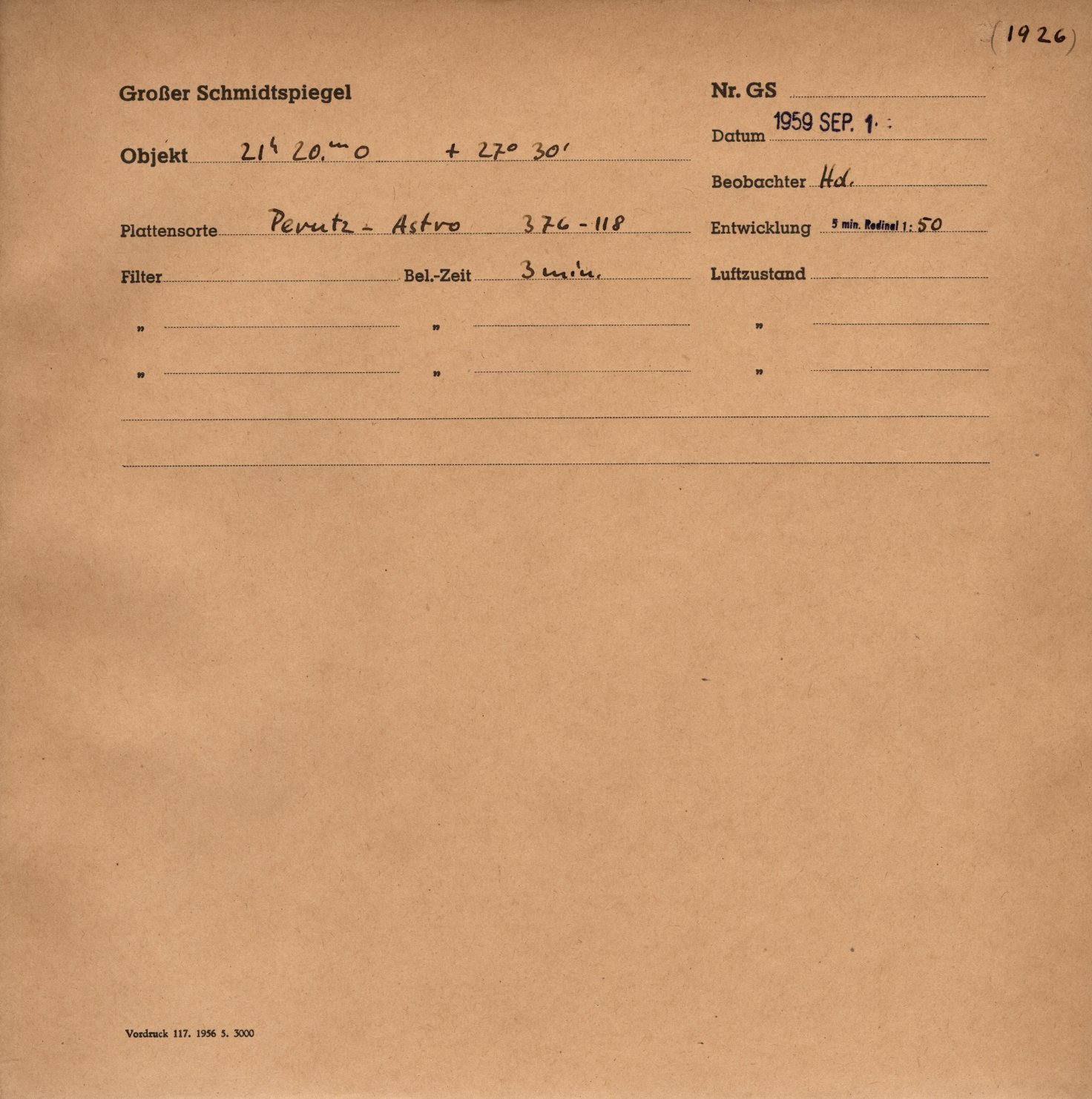 Plattenhuelle GS01926