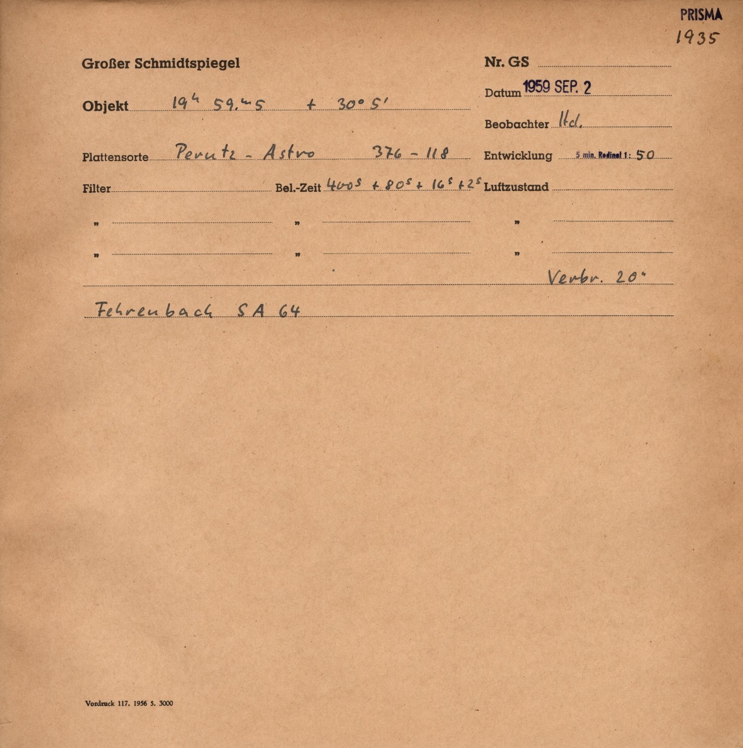 Plattenhuelle GS01935